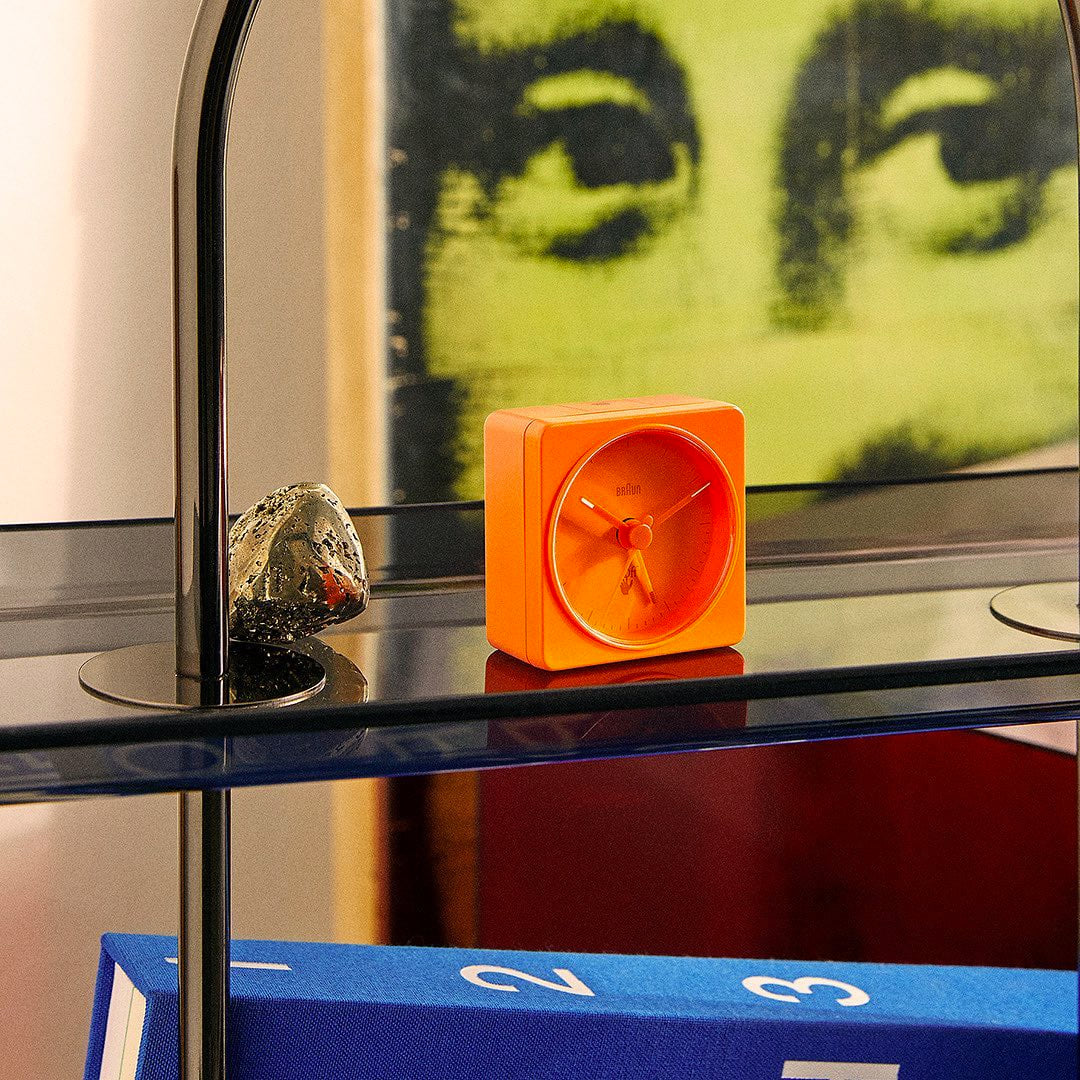 off white braun alarm clock