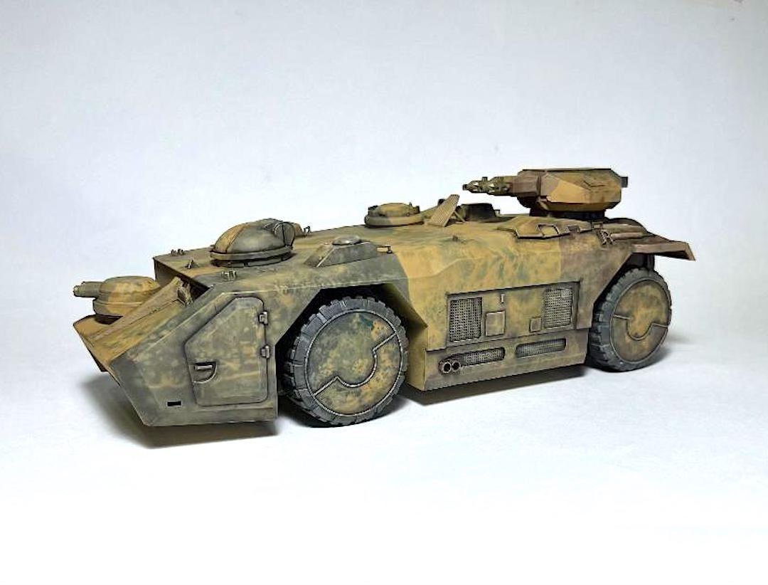 Customized Halcyon Aliens APC model with camouflage