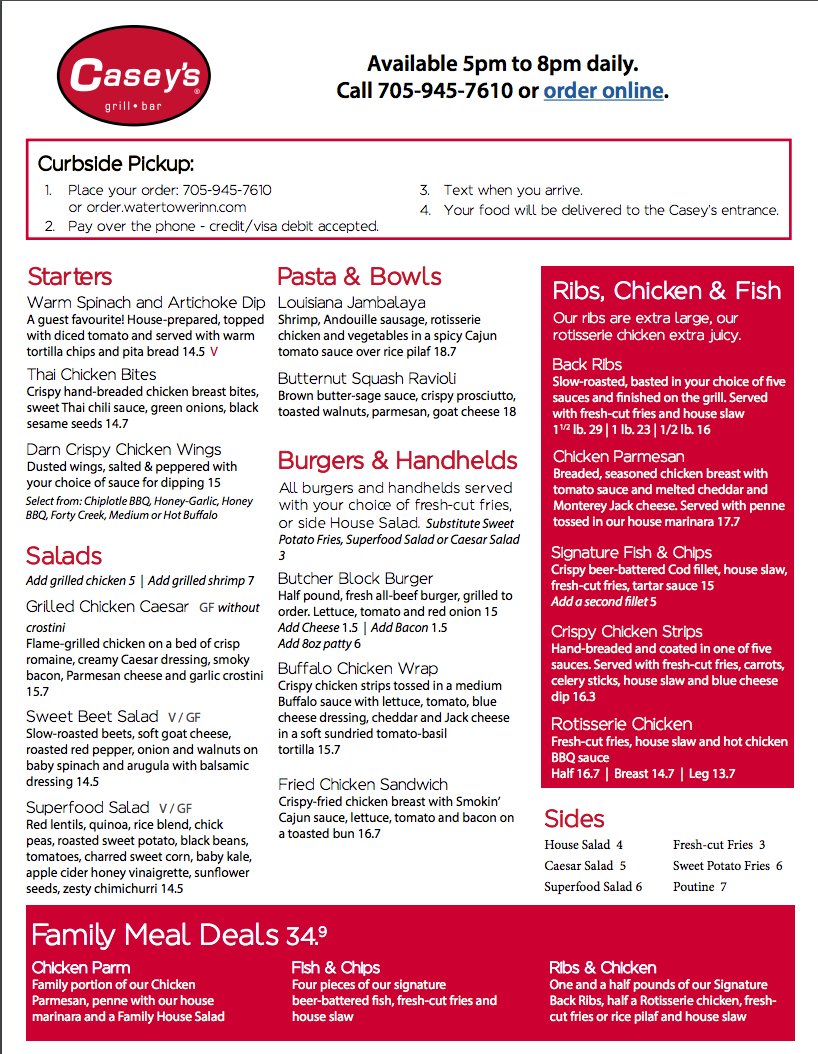 Casey's Grill Bar - What's your #CaseysSSM favourite? Order your ...