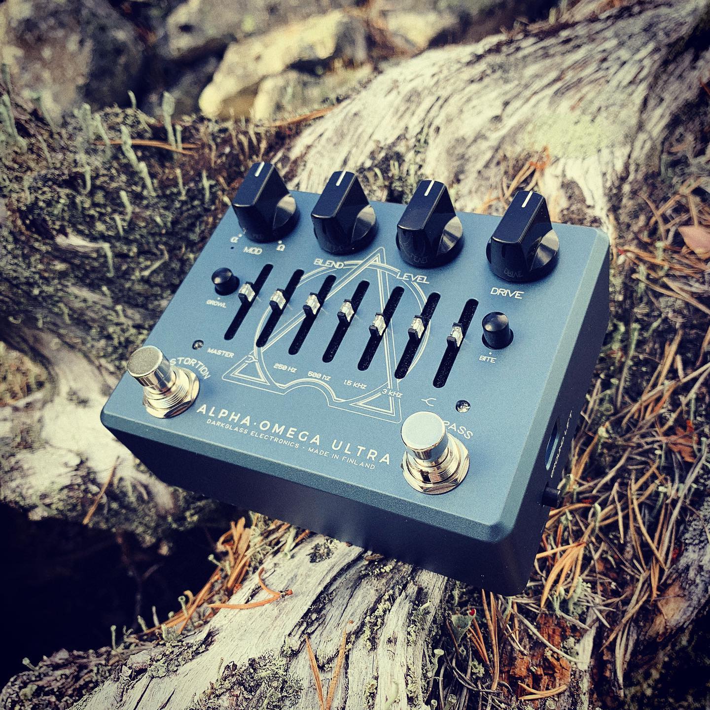 Darkglass bass pedal with EVA 01 on it.