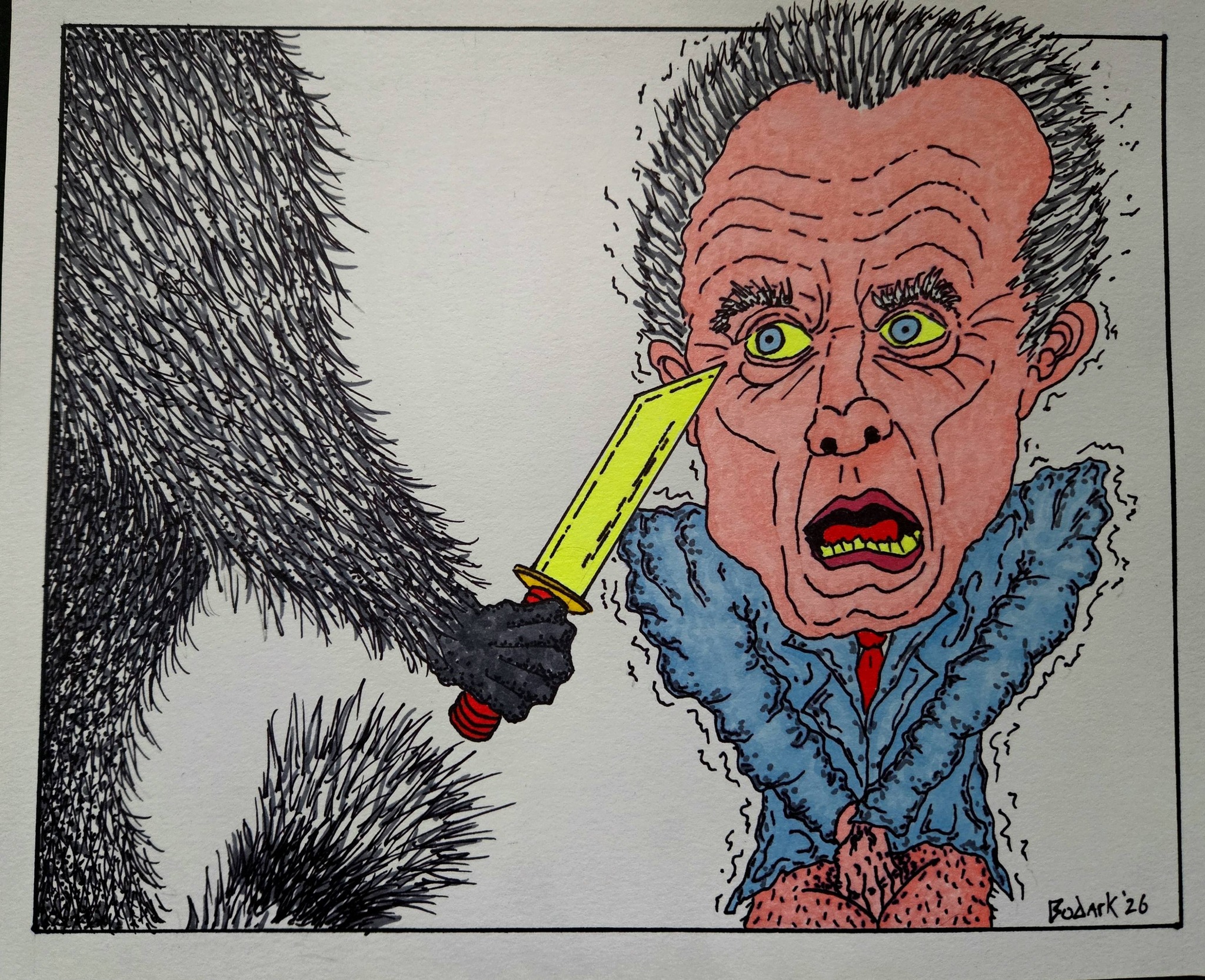 鉛筆画「Saturday afternoon」　B5大サイズ SATURDAY CARTOON