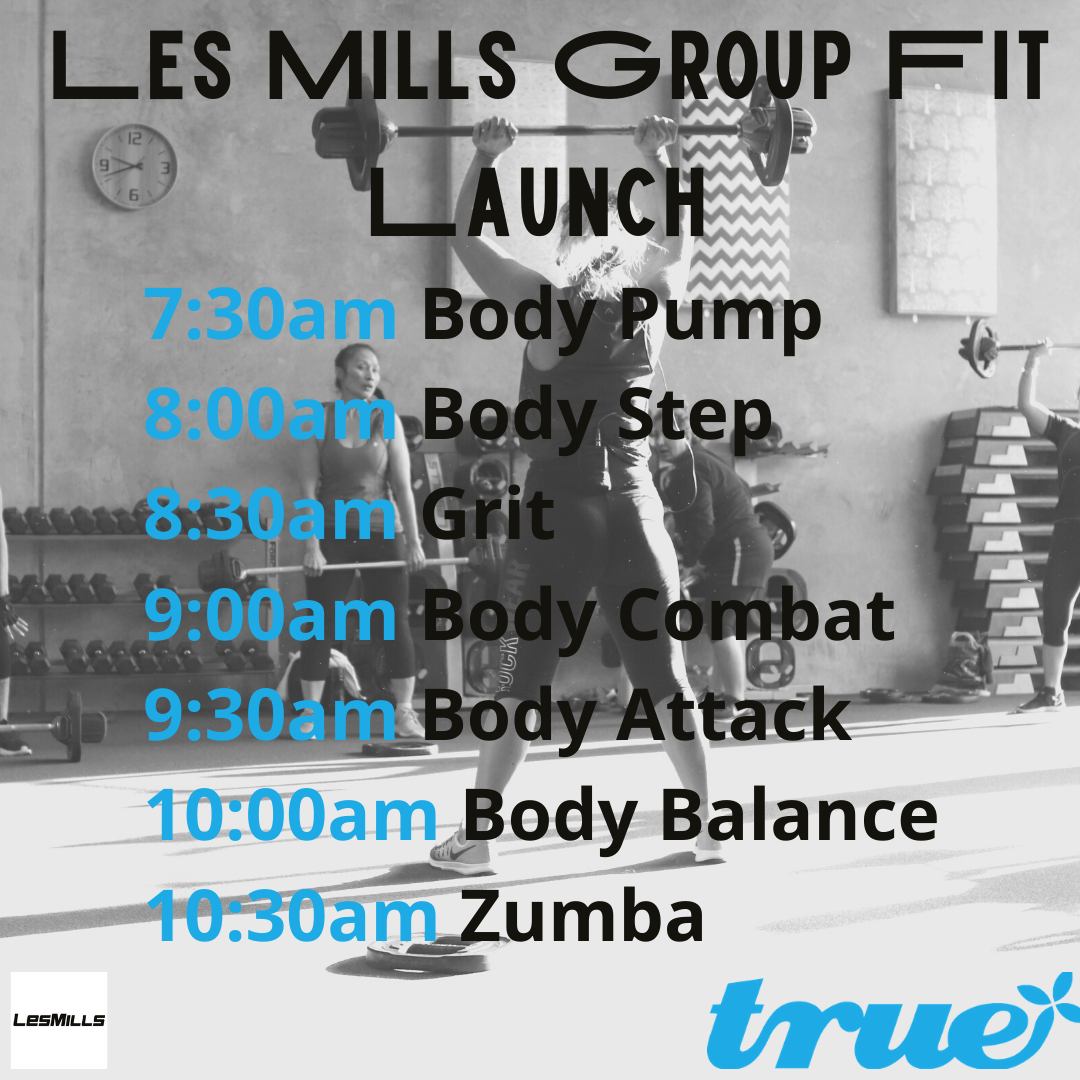 True - Open day / Les Mills launch timetable. Open to non-members and ...