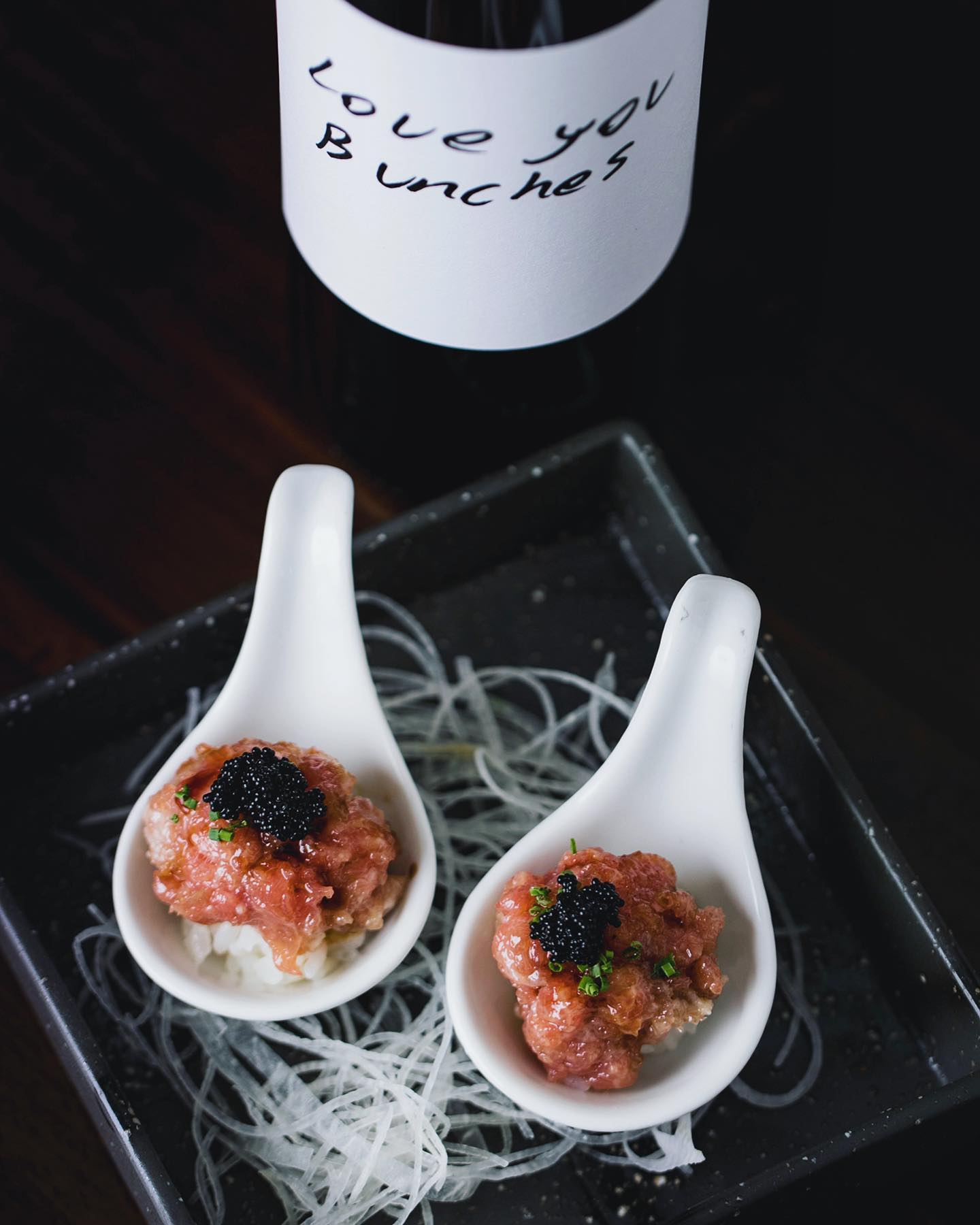 OKU Restaurant - Tonight’s Special ⁣ Fresh Toro Spoon over warm sticky ...