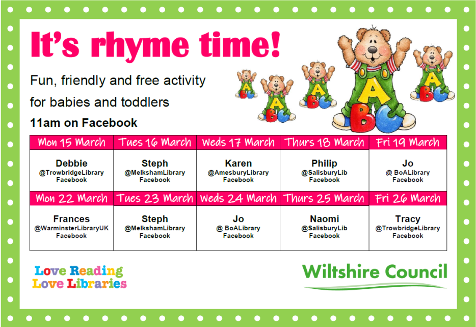 Here are this week's Rhyme Time... - Trowbridge Library | Facebook