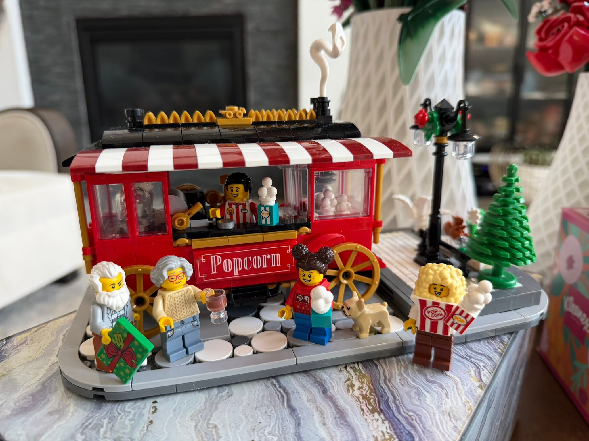 Finished winterizing my Bricklink Popcorn Wagon set 910052