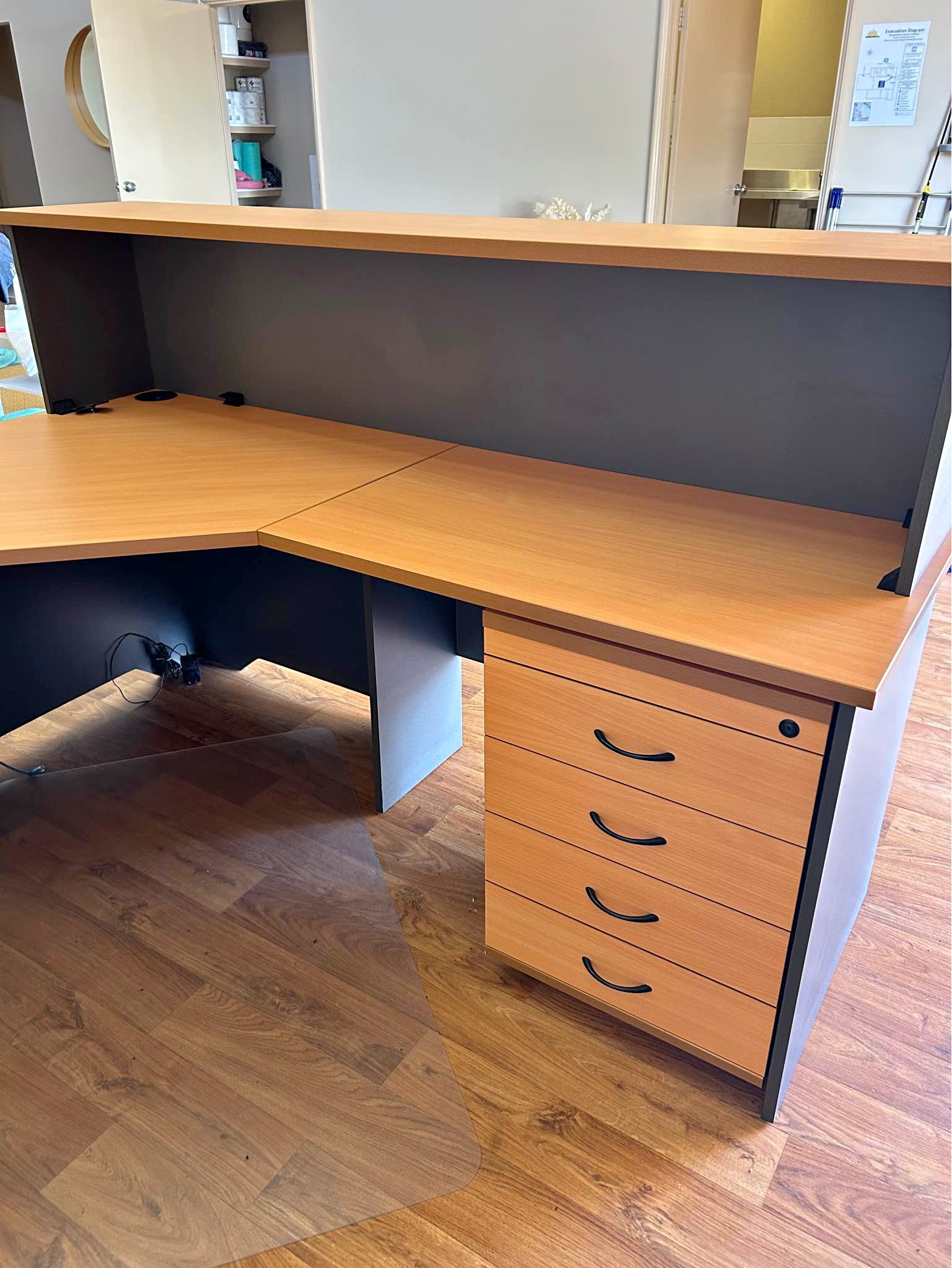 Office desk, reception hob, and drawers - Desks - Perth, Western ...