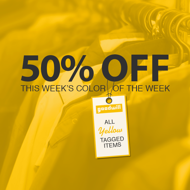 Goodwill - YELLOW is the Color of the Week at Goodwill Industries of ...