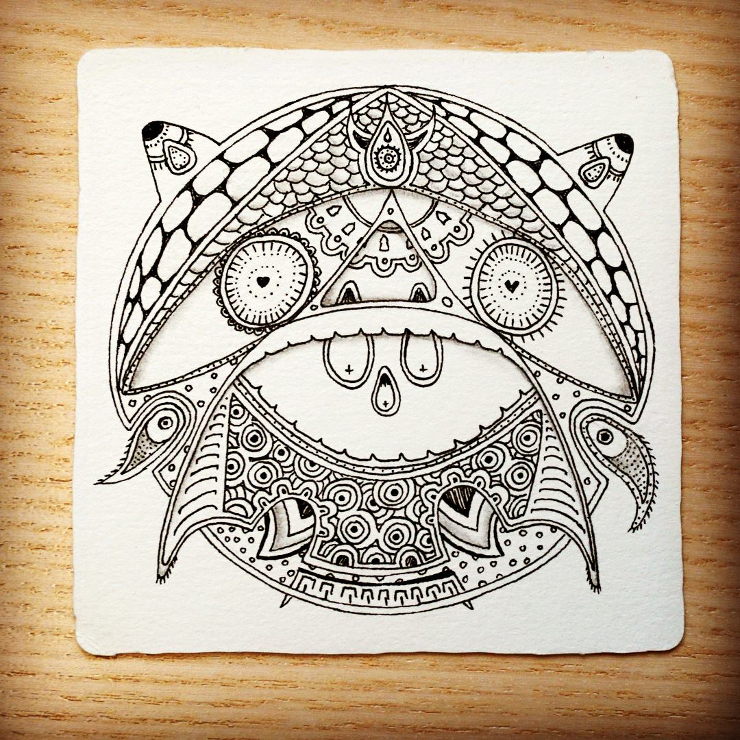 Sam Vooren - The fifth alternative #zentangle of the day....