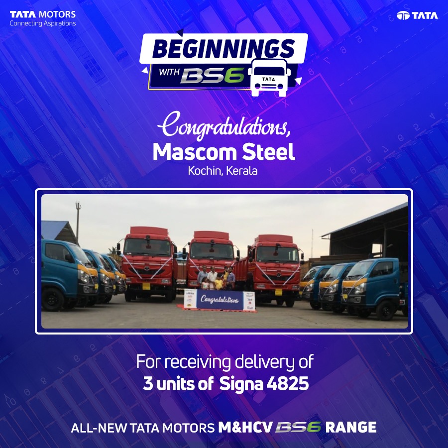 Tata Motors - Congratulations to Mascom Steel from Kochin... | Facebook