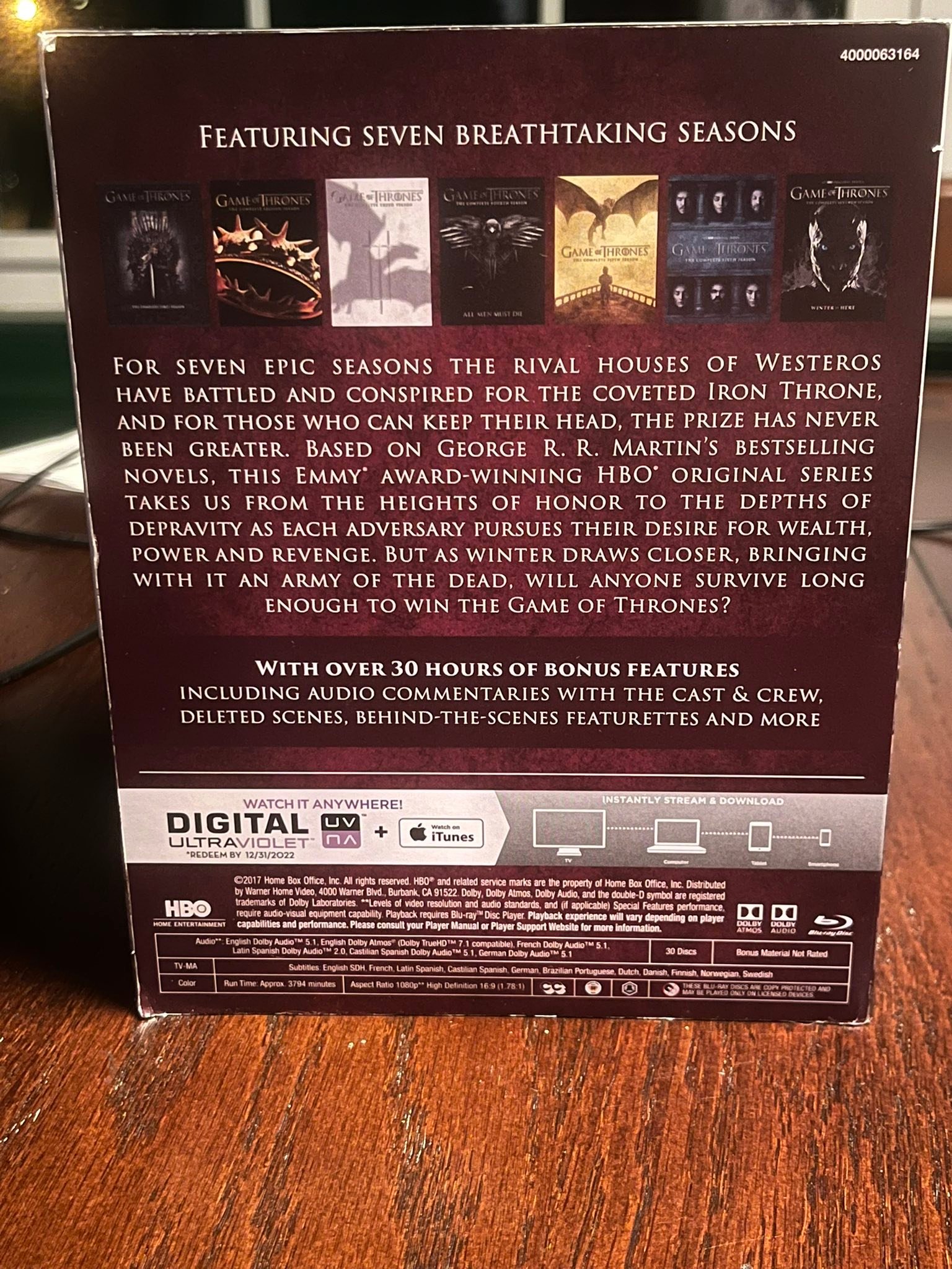 Game of Thrones seasons 1-7 DVD collection