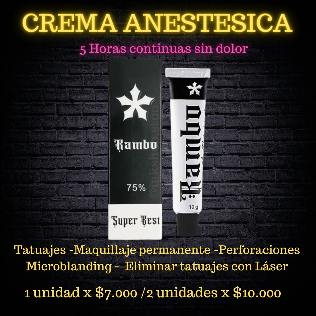Inkshop.stgo - Crema anestésica Rambo 75% Tatuajes sin Dolor 🥹 👉👉 ...
