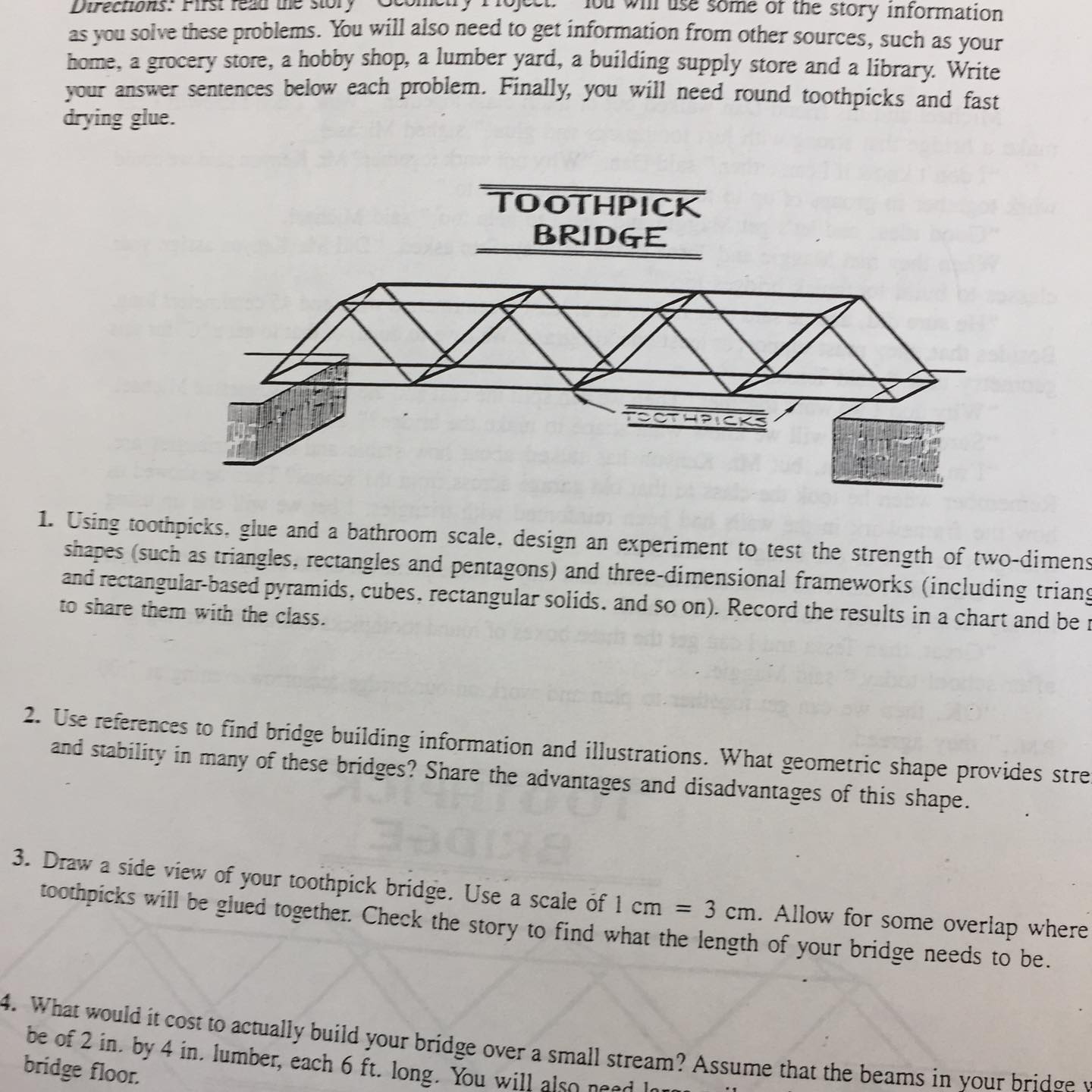 Toothpick Bridge Triangle