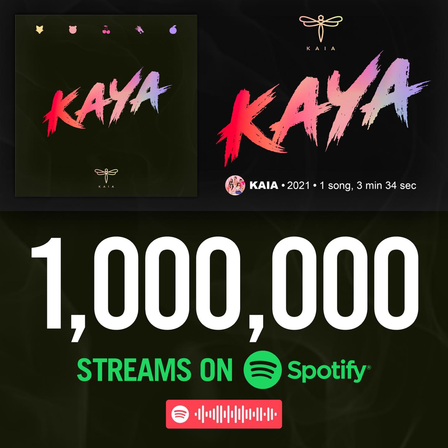 KAIA - [KAIA Spotify Milestone] KAIA's 'KAYA' has officially hit 1 ...