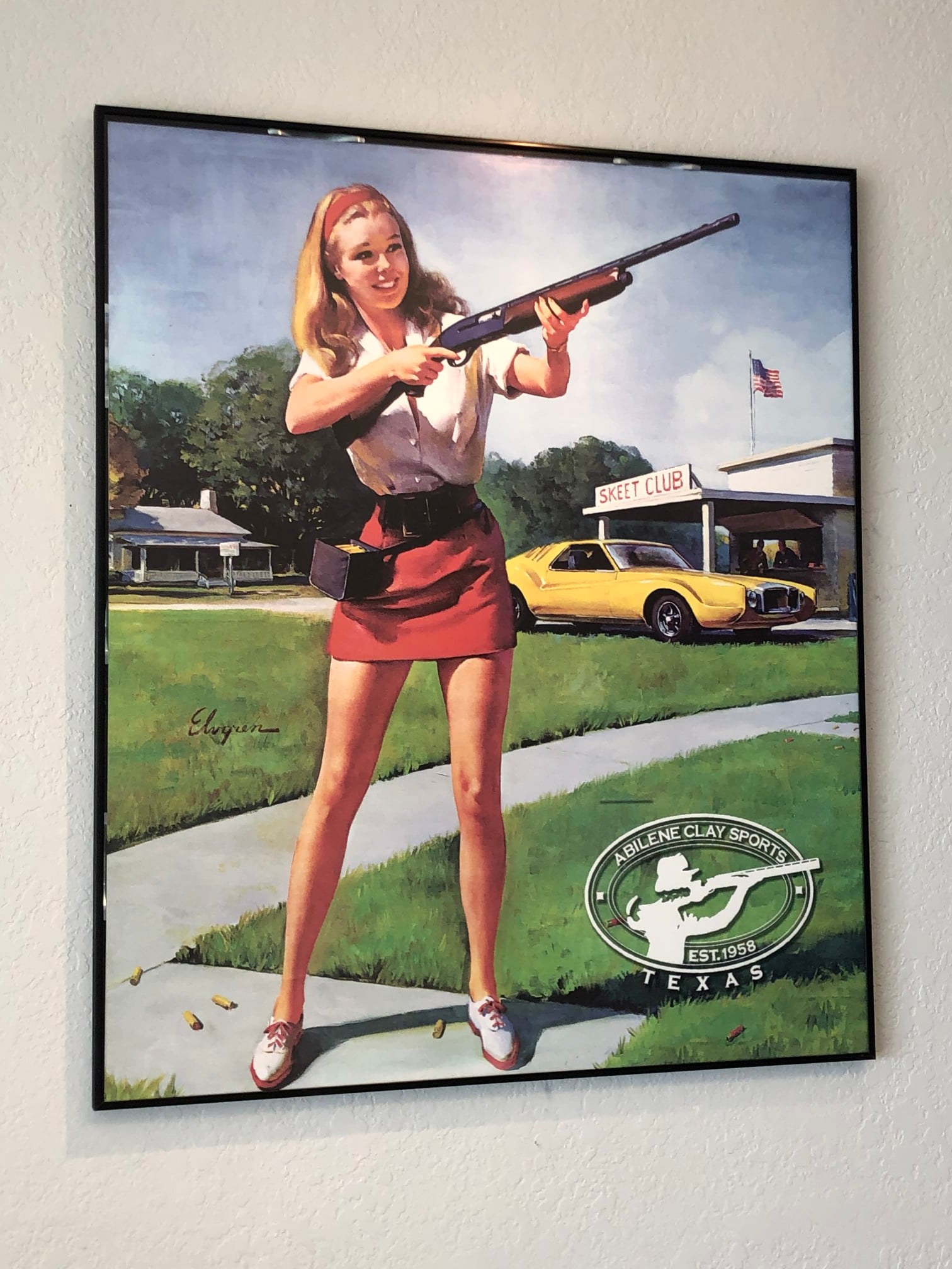 Gil Elvgren made this preliminary painting for his 