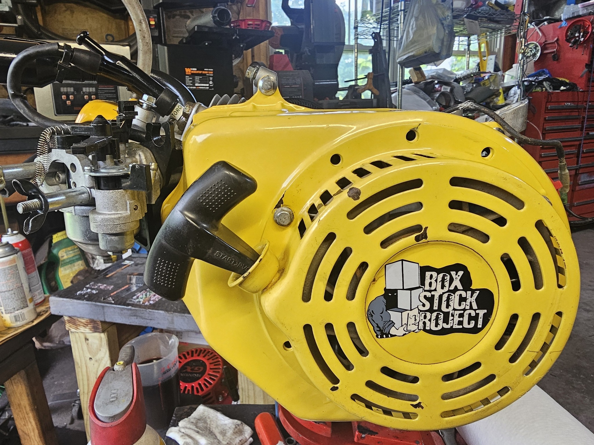 What modifications are needed for a snowblower engine to meet