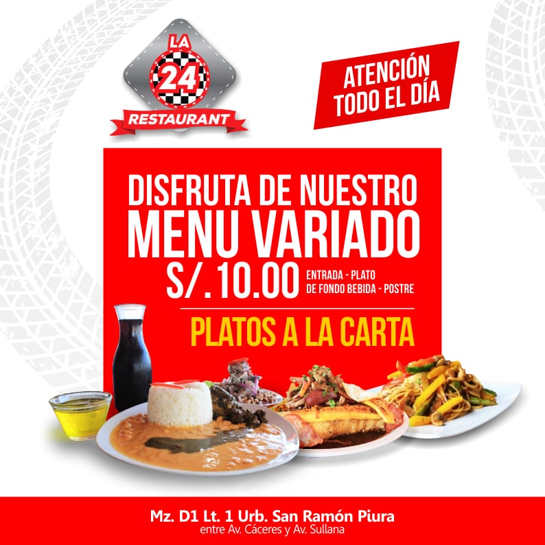 La 24 Restaurant - Ya estamos atendiendo, Menú y platos a la carta. Urb ...