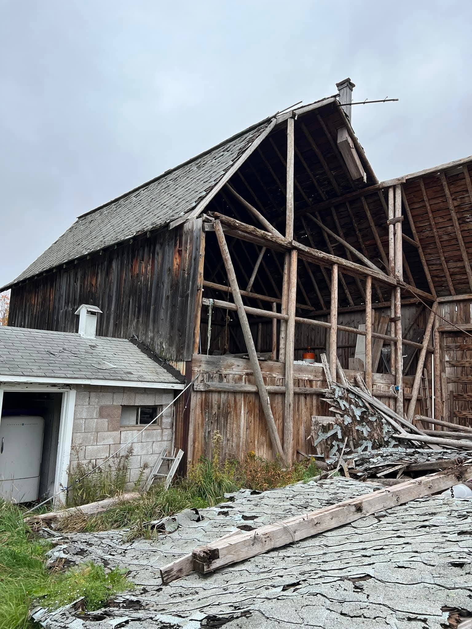 What is the age of this old Michigan barn?