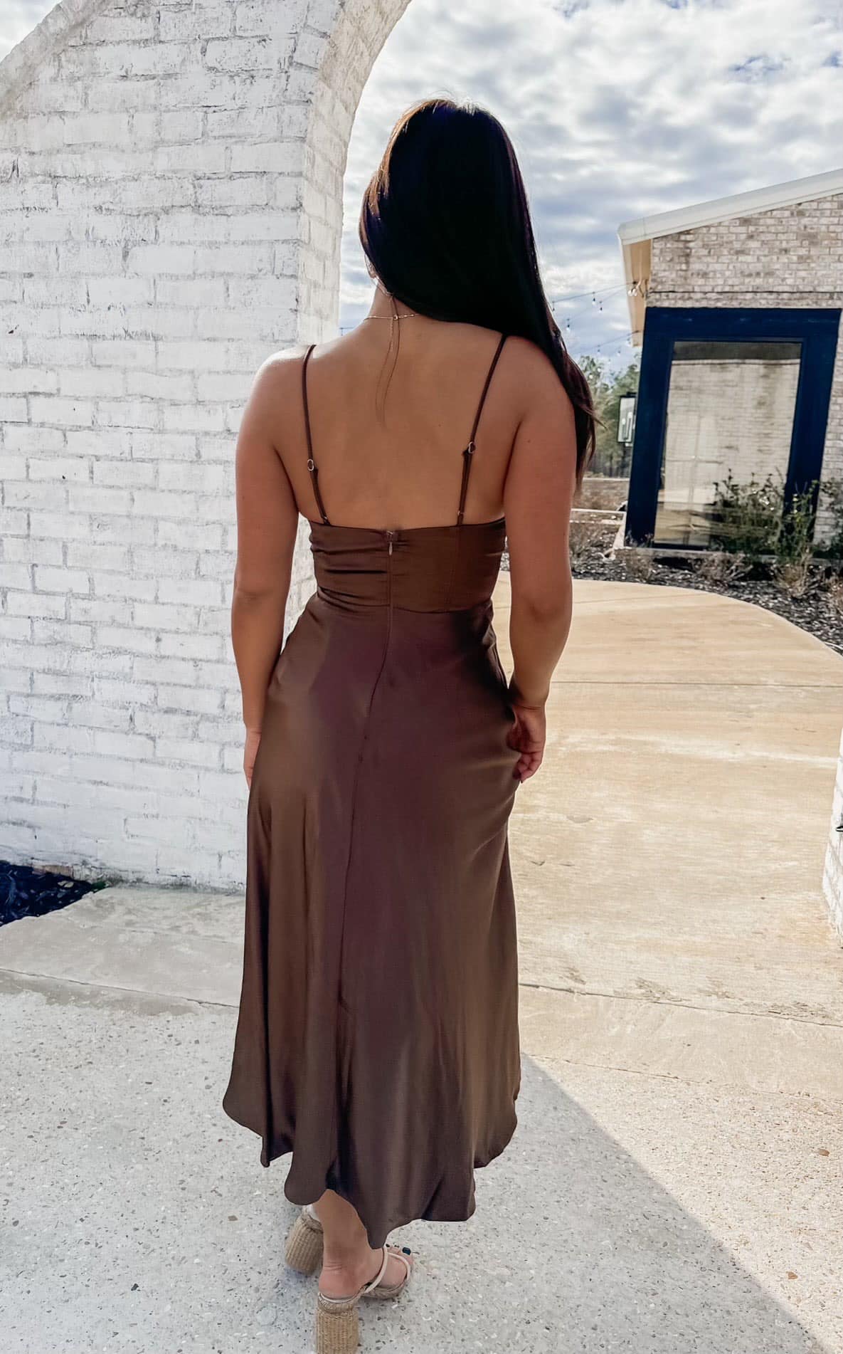 women's plus size dresses for wedding 1321 by Martina Liana Color:Black/Coconut Girls Toddler Vintage Dresses Contempo Casuals turning look.