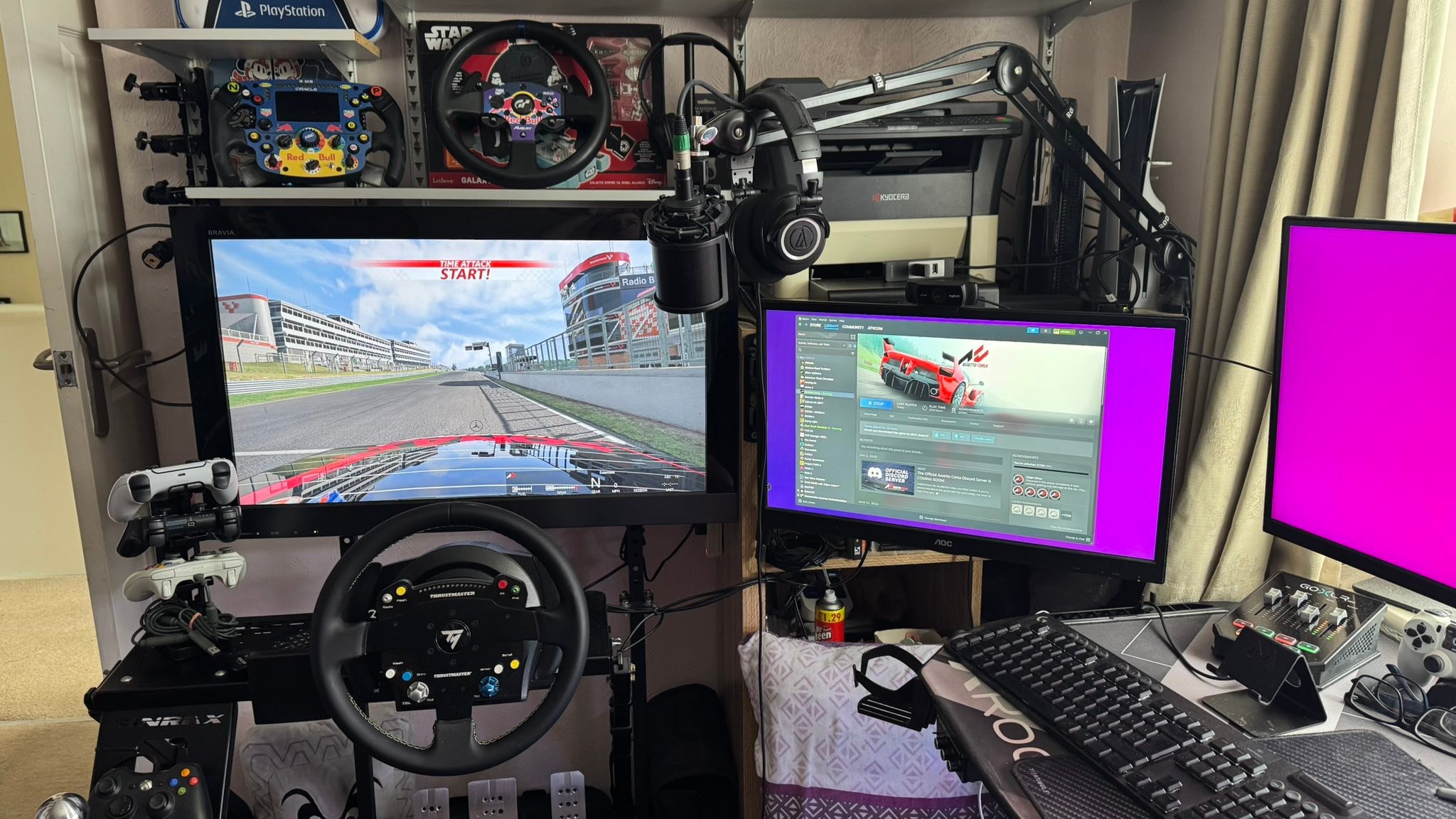 Thrustmaster T500RS sim trucking setup with TH8A shifter