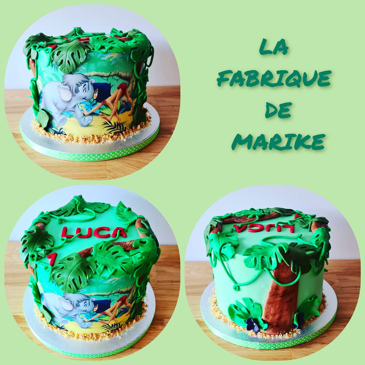 La Fabrique De Marike Luca A Fete 1 An Mardi Apres Un Number Cake Sa Maman M A Fait Confiance Pour Un Cake Design Le Livre De La Jungle Vanille Chocolat Praline Pepites De