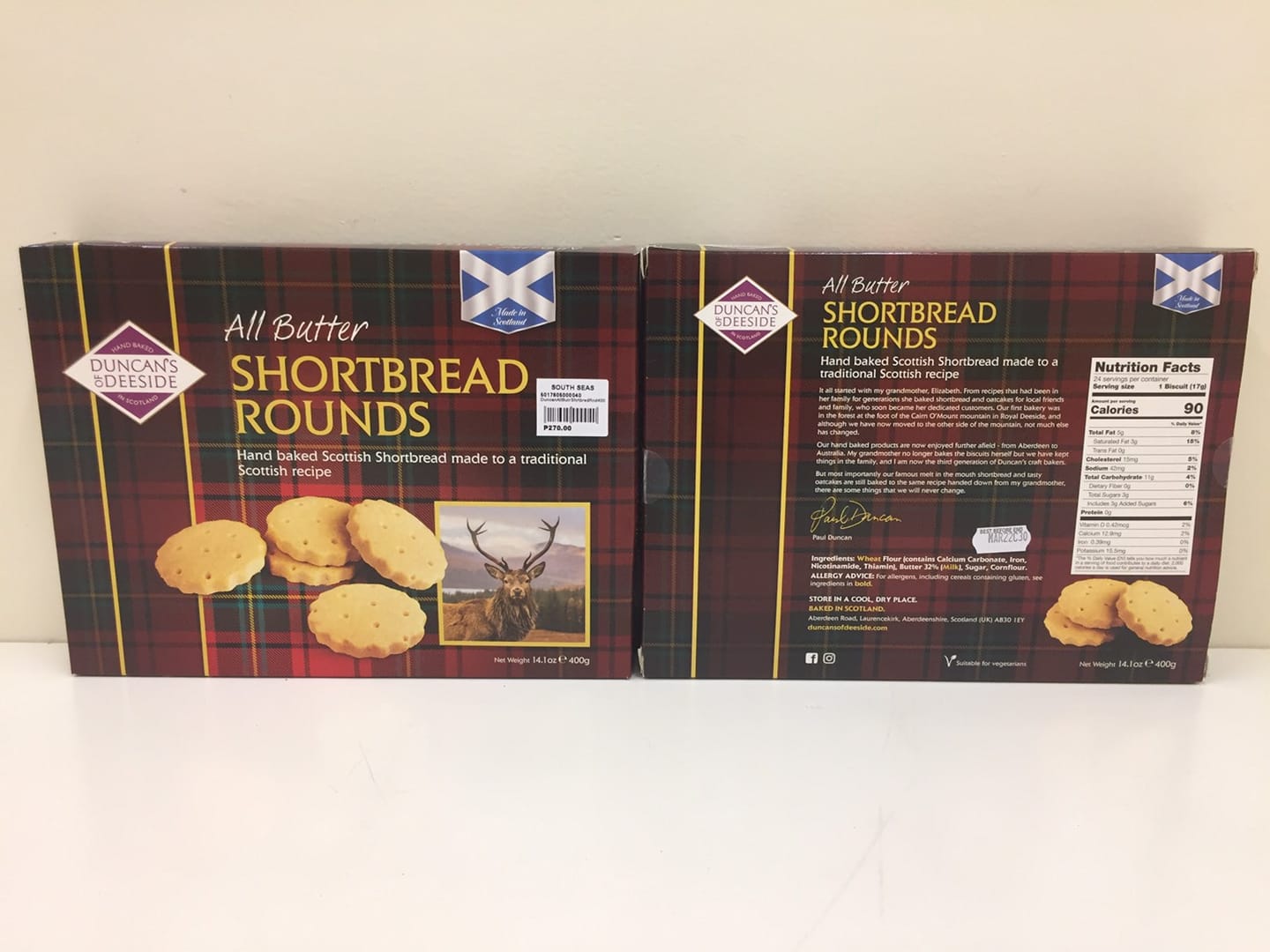 South Seas Complex - Duncan’s of Deeside ALL BUTTER SHORTBREAD ROUNDS ...