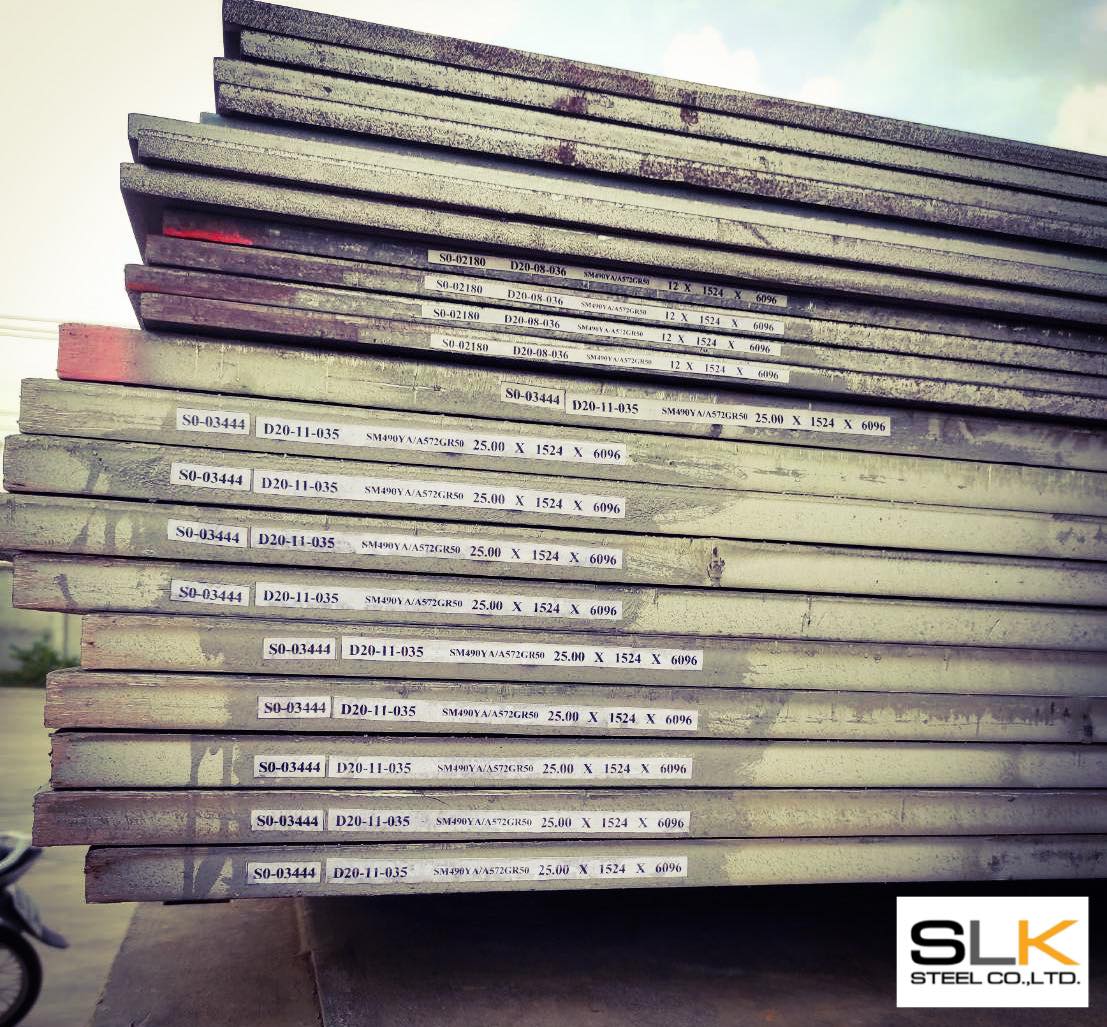 เหล็กแผ่นเกรด sm490ya/a572 gr50... - SLK STEEL CO., LTD. | Facebook