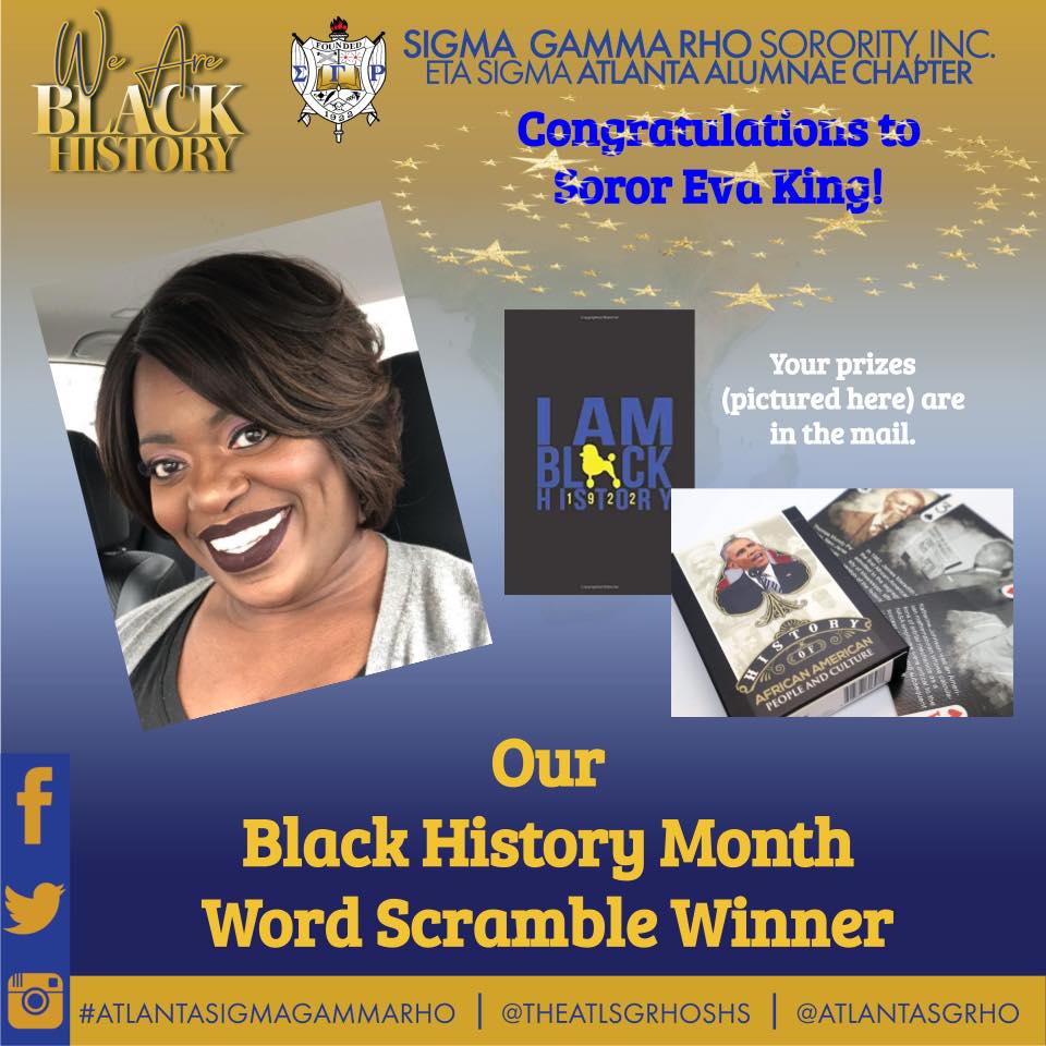 Congratulations to Soror Eva Marlene King!! She is our Black History ...