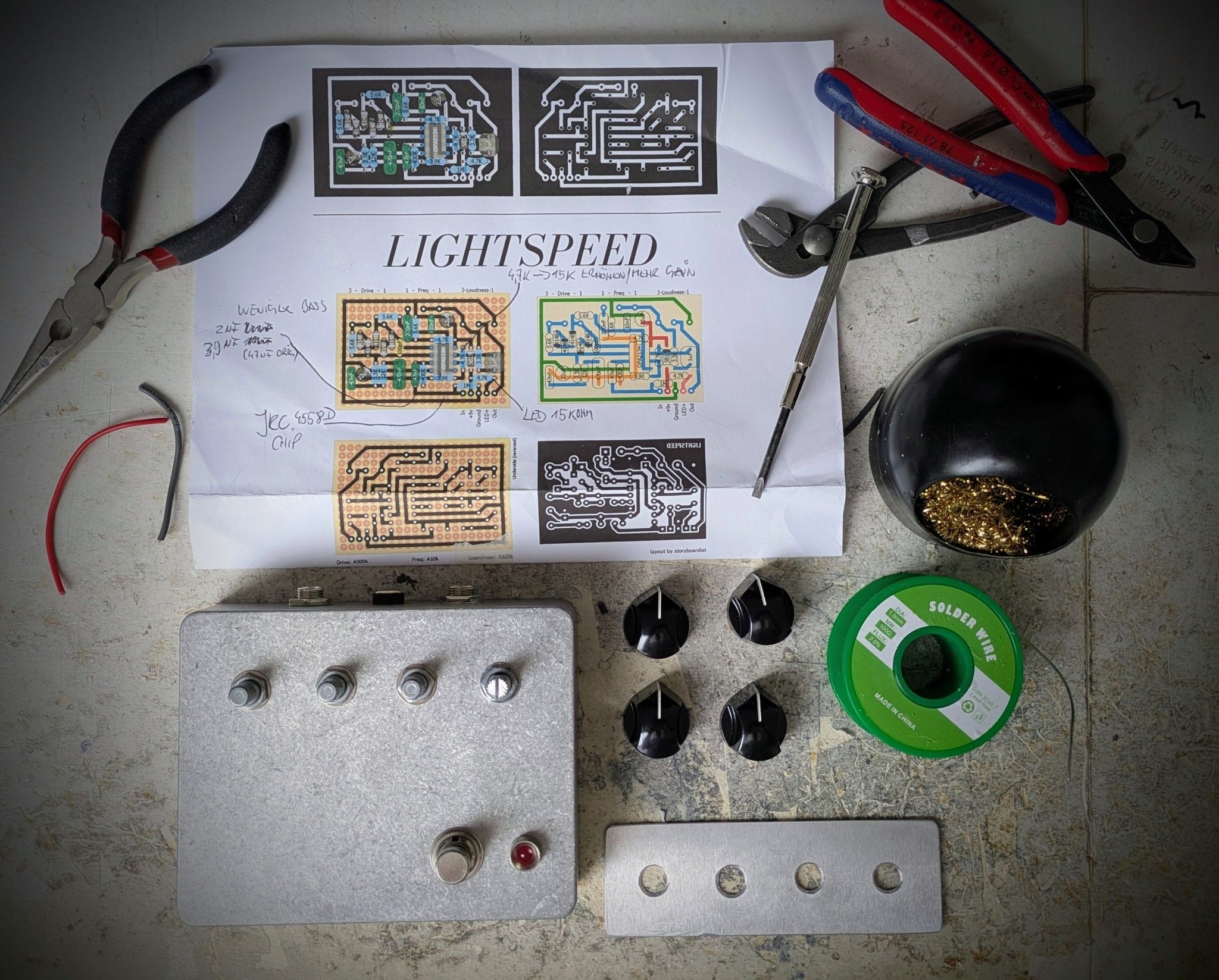 Modified Greer Amps Light Speed DIY Project.