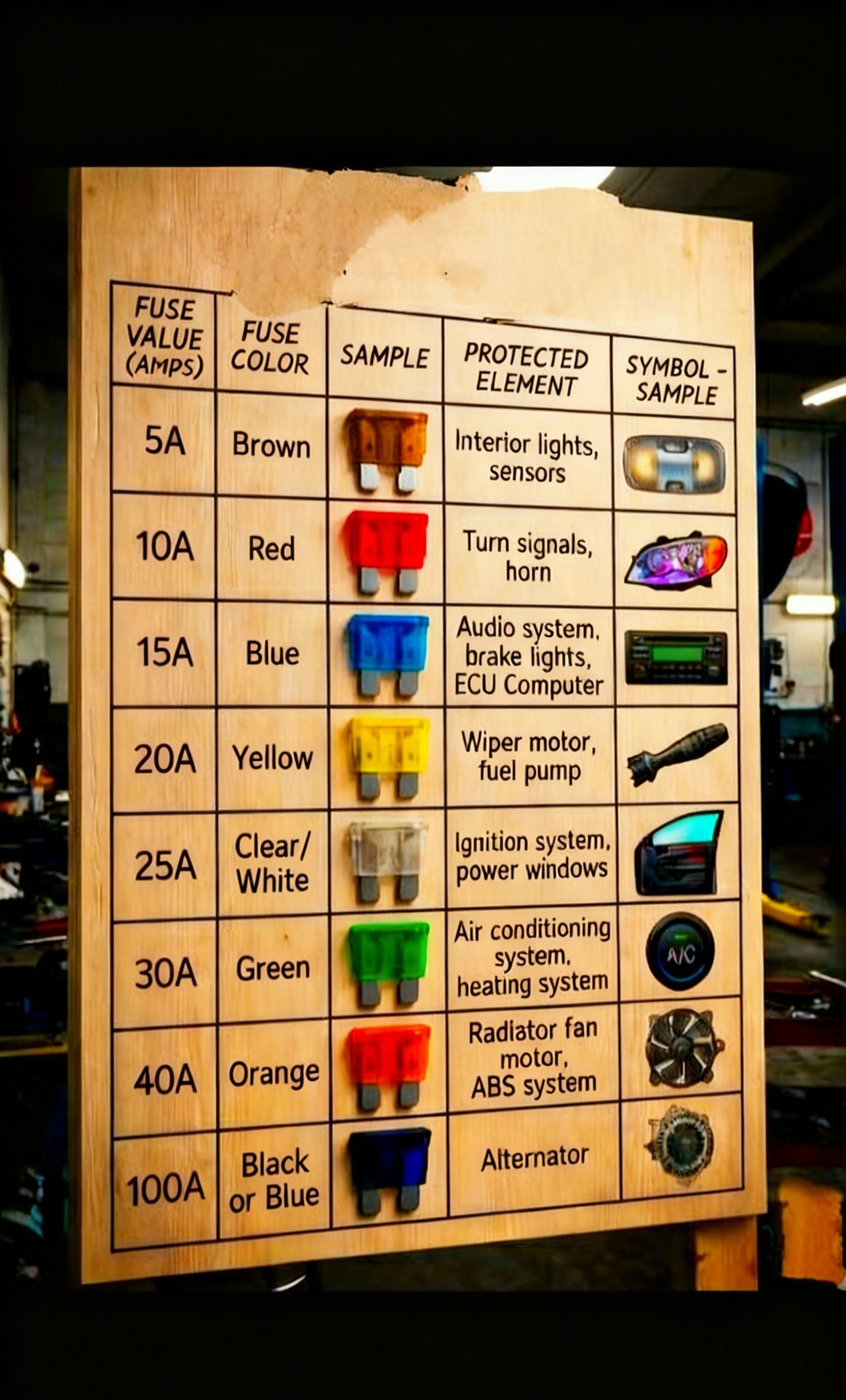 Mechanical Engineering Networks | 💡Vehicle Fuse Ampere Value and ...
