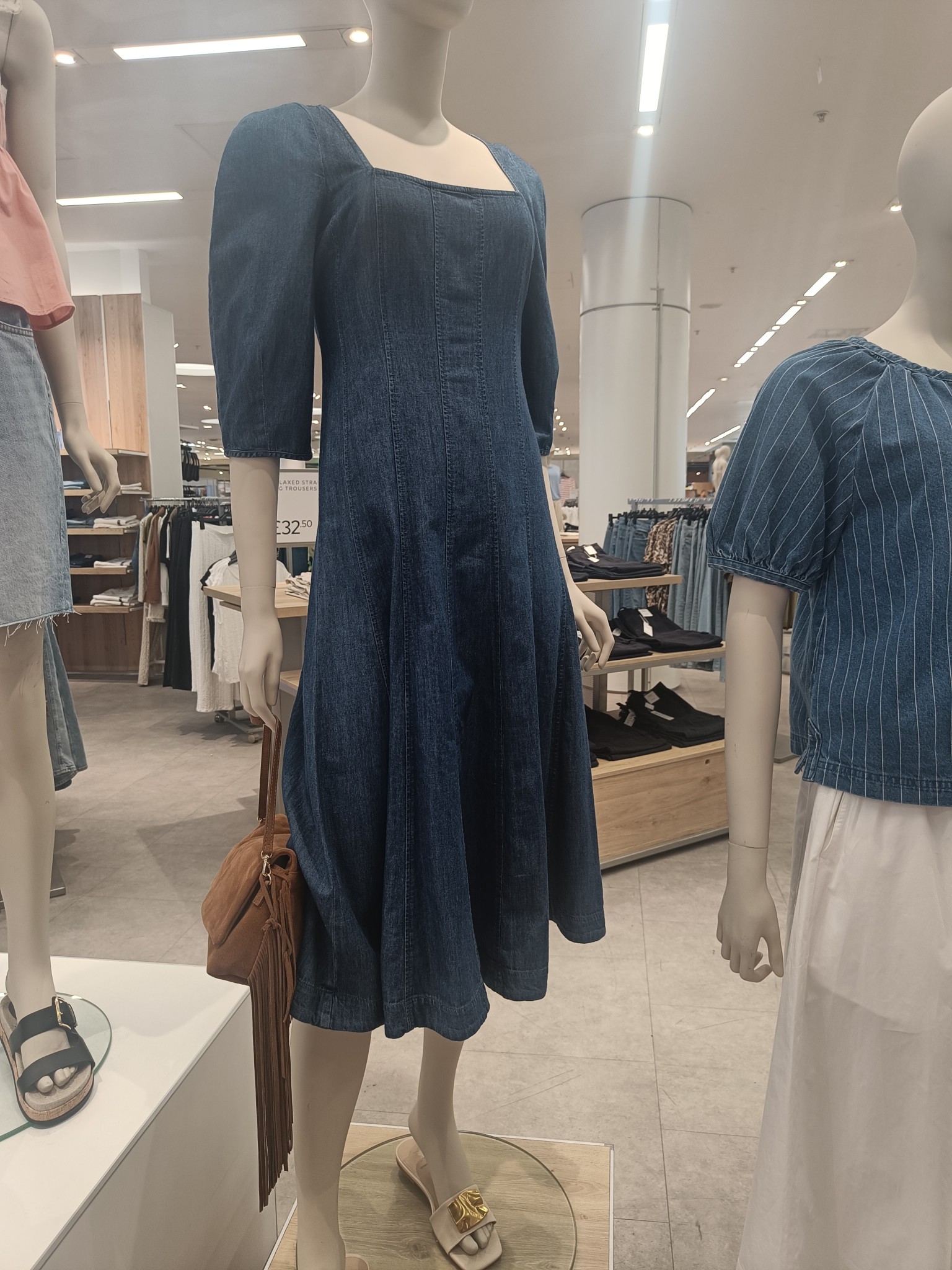 cute summer denim dresses CUPSHE Women's Mini Dress Jean V Neck Sleeveless Casual Outfits 2025 Trendy lightweight and comfy karla-poot Size:28W | 28-30L Buy AllSaints Blue Arlo