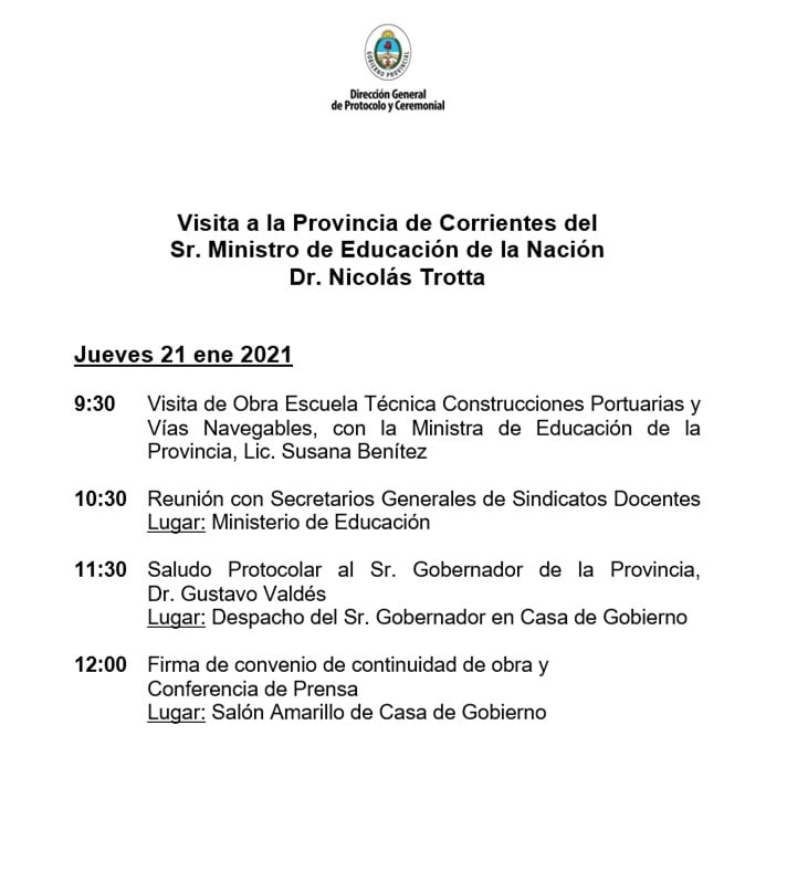 Telediez - Este jueves arriba a la provincia, el Ministro de Educación ...