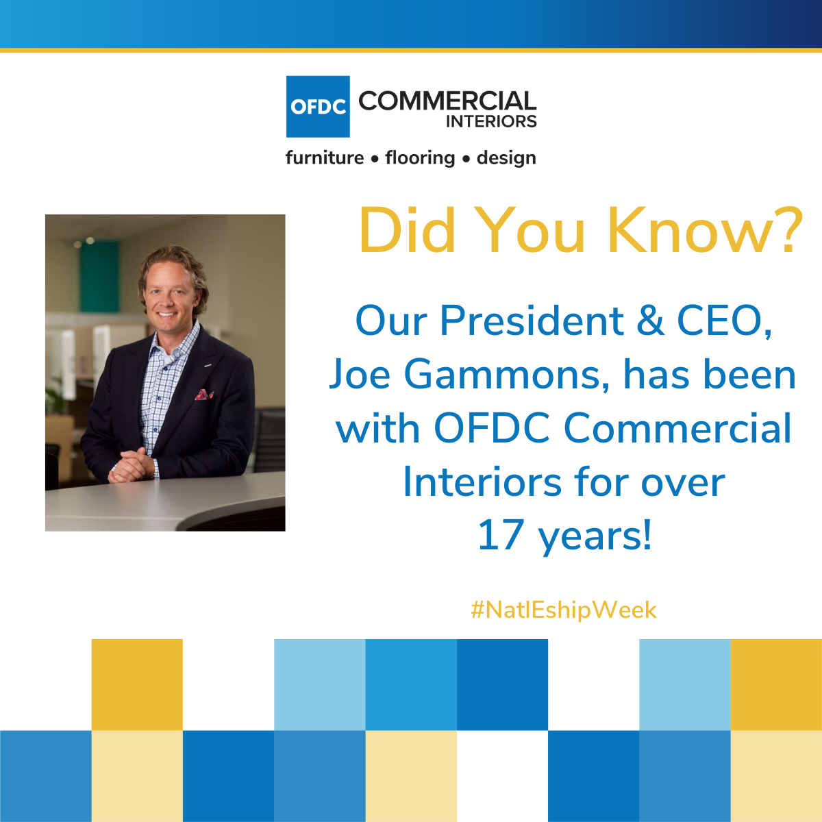 #DidYouKnow our President and... - OFDC Commercial Interiors | Facebook