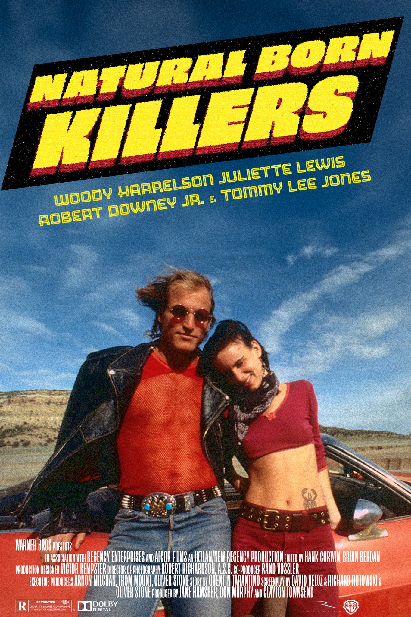 Poster I drew for the movie Natural Born Killers. Please click to