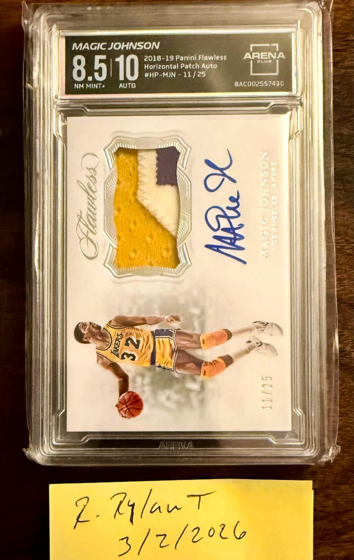 MAGIC JOHNSON 2025 Leaf NSCC 1991 Superfractor Gold Vinyl Auto 