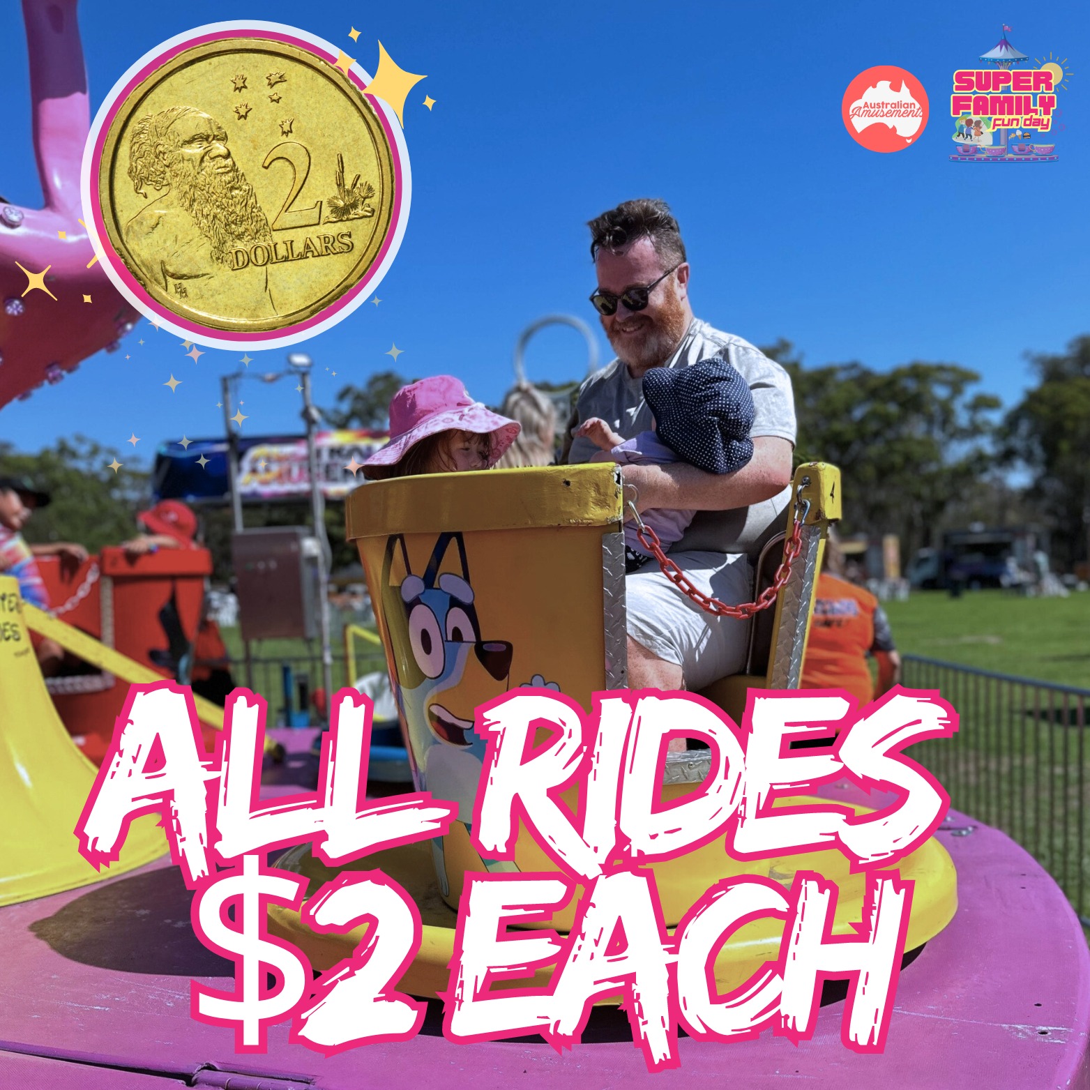 🎢🎠 All carnival rides just $2 each... - Super Family Fun Day