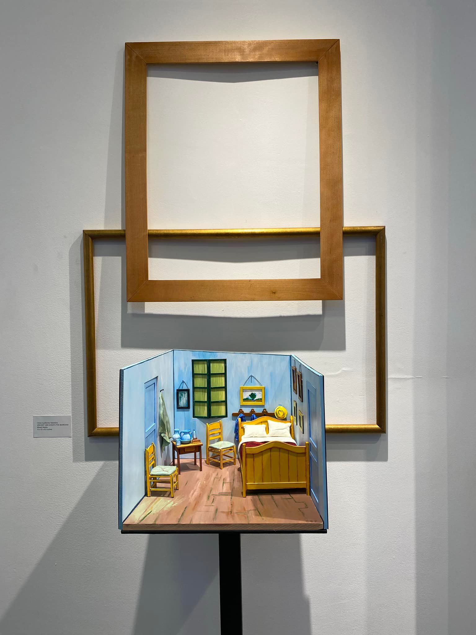 Miniatura Quadro Riproduzione "Notte Stellata" Van Gogh 1:24 Per Casa Delle Bambole