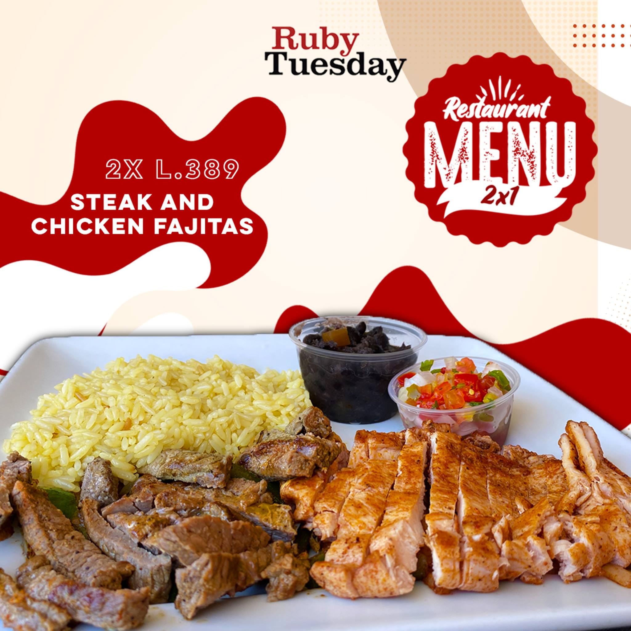 Ruby - ¡Disfruta nuestro menú 2x1! Recuerda que puedes pedir los lunes ...
