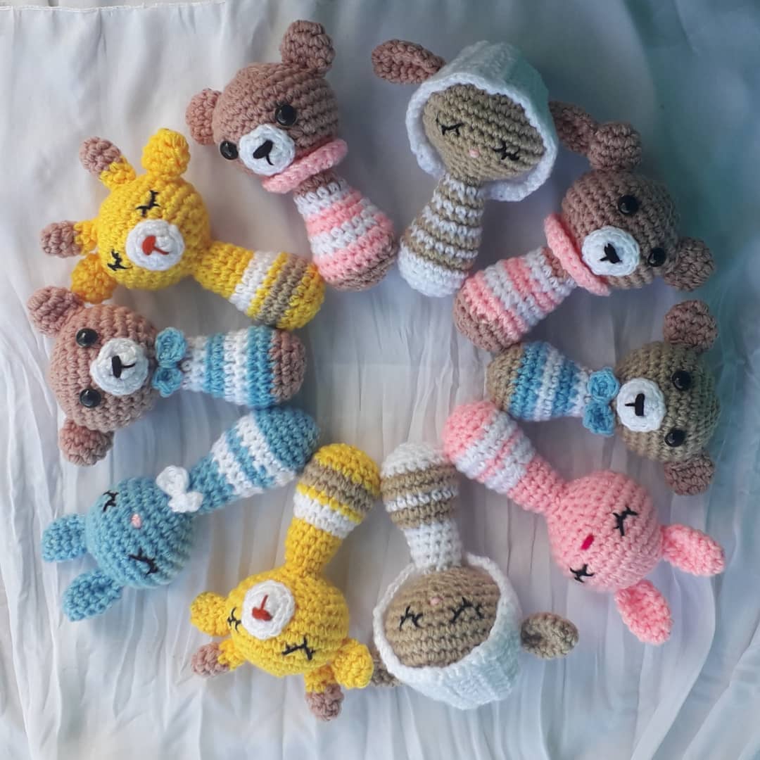 Lovely Loops - 👉 Baby Rattles 😍 👉 Height - 16cm 👉 100%...