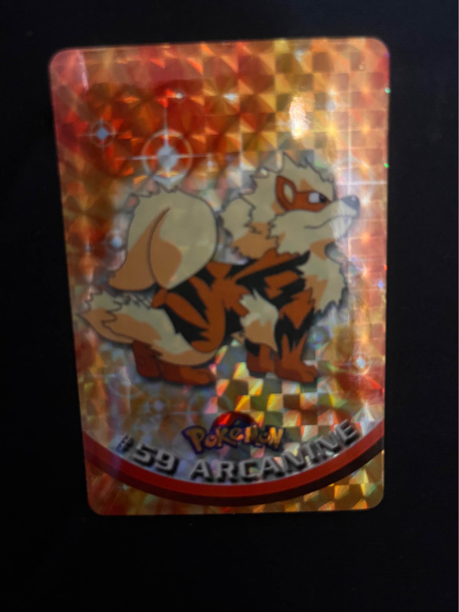 2000 Topps Chrome Pokémon Series 1 Growlithe #58 featuring the