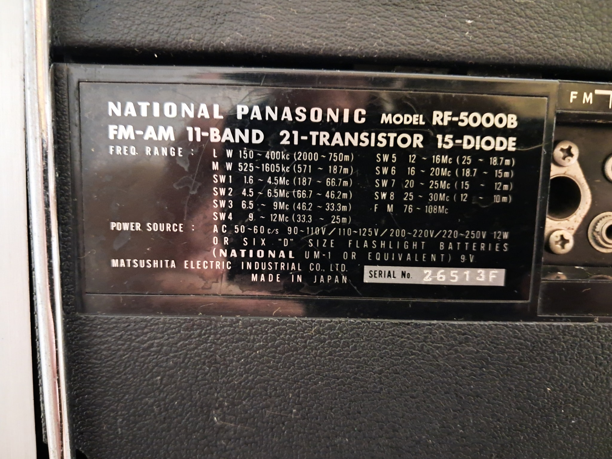 National-Panasonic RF5000B Super tecnology 1970. 10 Kg