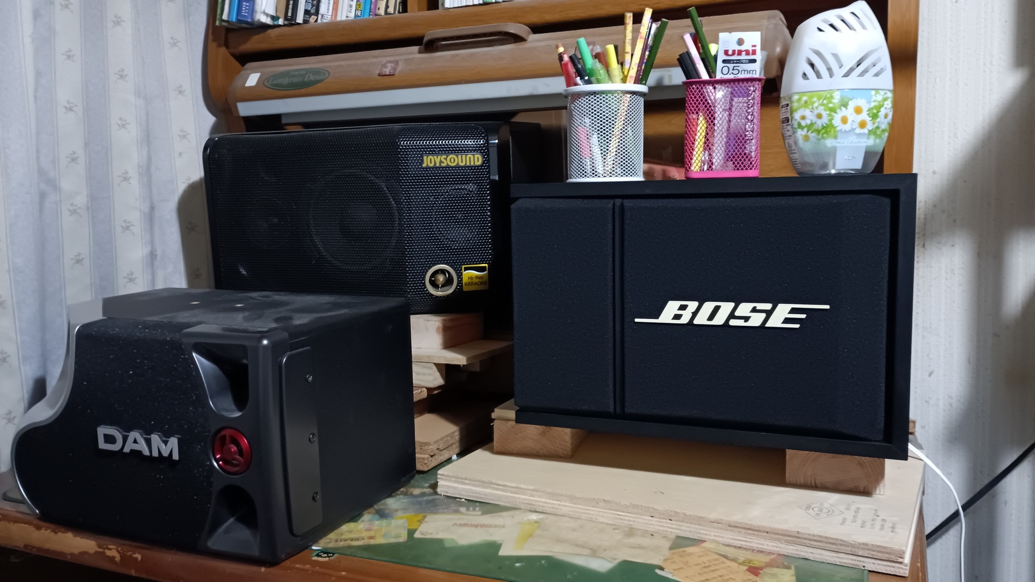 BOSE 201AVMの本設置が終わりました。DAM純正アンプ（DAM AD-5000G