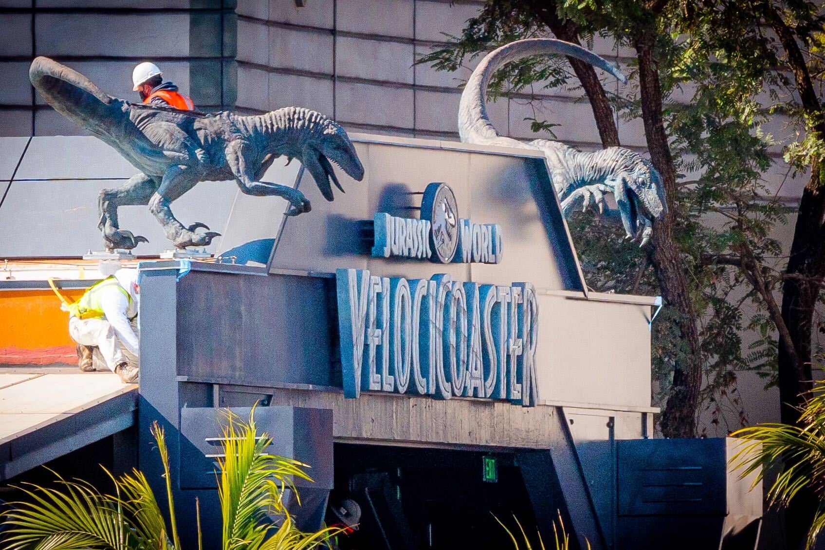 The raptors atop the VelociCoaster... - Orlando Informer
