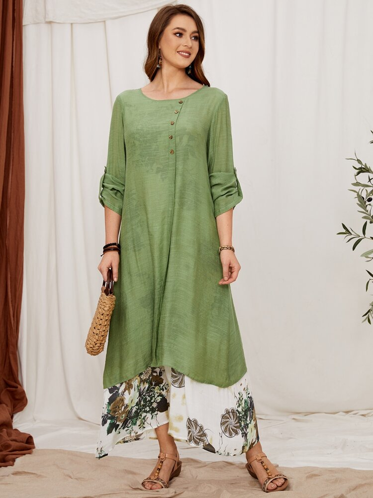 emery rose green dress to impress yourself ☺ Search SKU: swdress25210428275 Shop now >> https://shein.shop/mwe6g9a #EmeryRose #ootd #fashion #womens #Dress 100-cotton