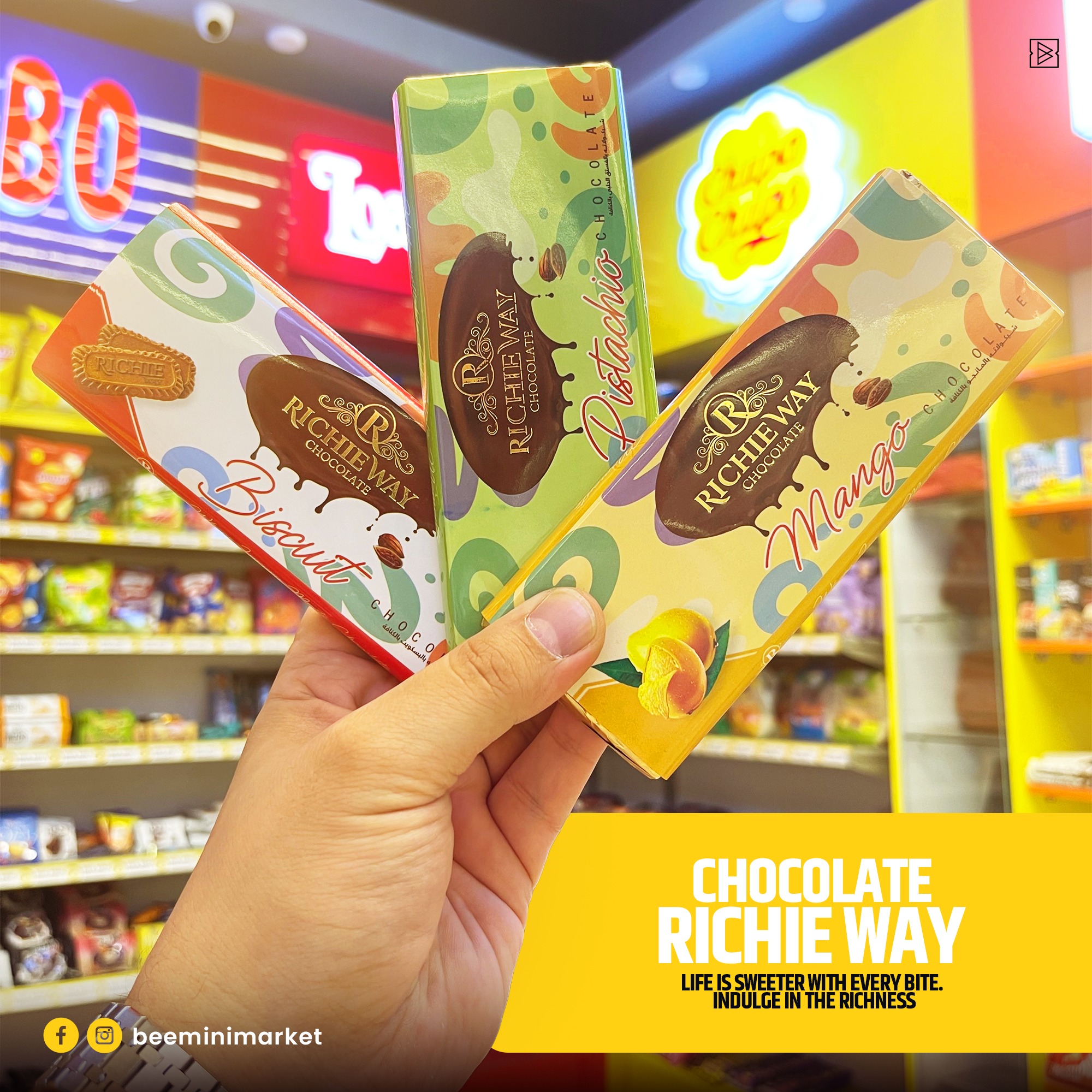 Bee Mini Market - استمتع بتجربة نكهات شوكولاتة دبي الشهيرة... | Facebook
