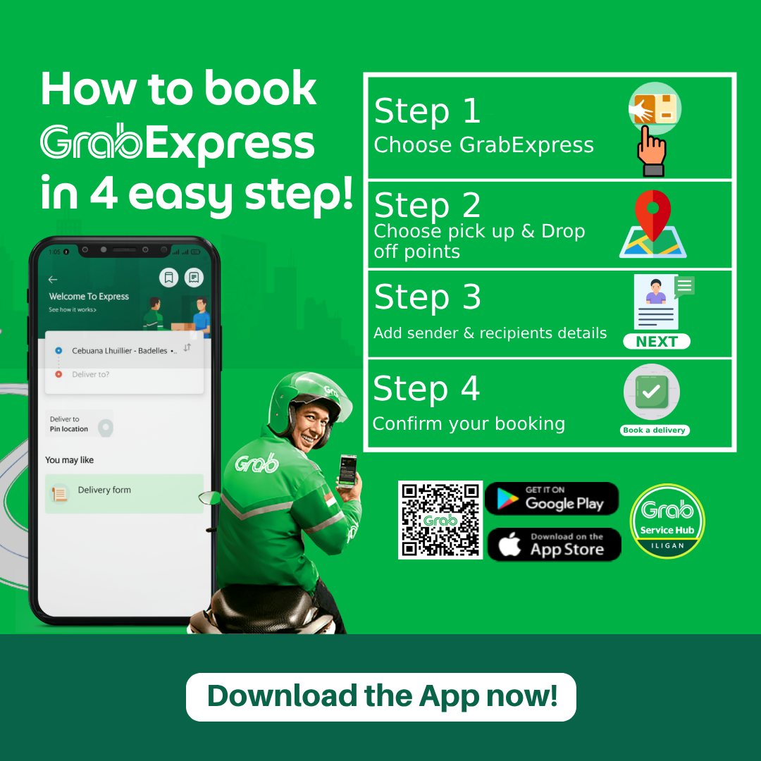 Grab - Sending package with GrabExpress is as easy as 1-2-3-4! Open the ...