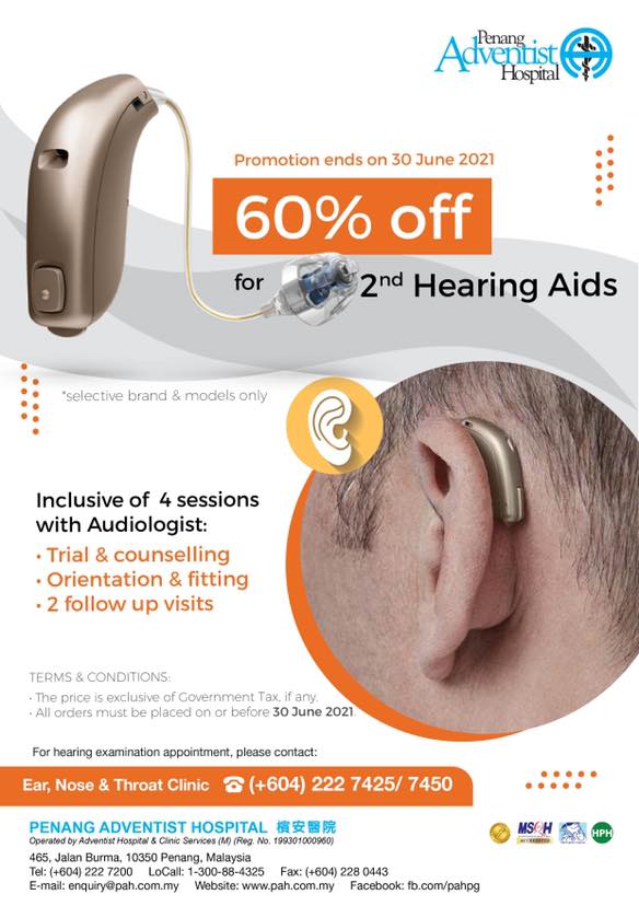 Get A Hearing Aid With 60 Off Penang Adventist Hospital Facebook