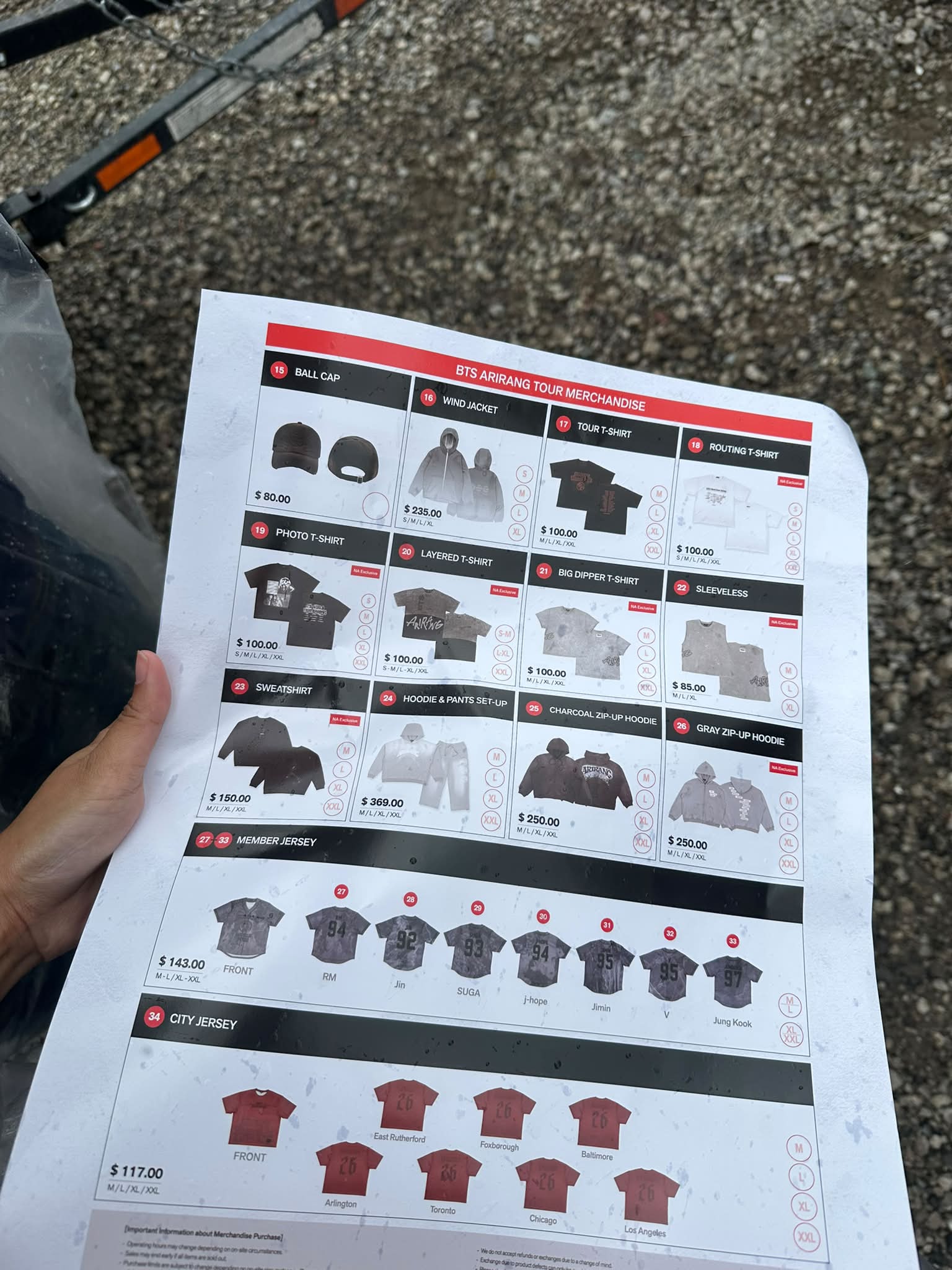 Looking for BTS white routing shirt in medium or small