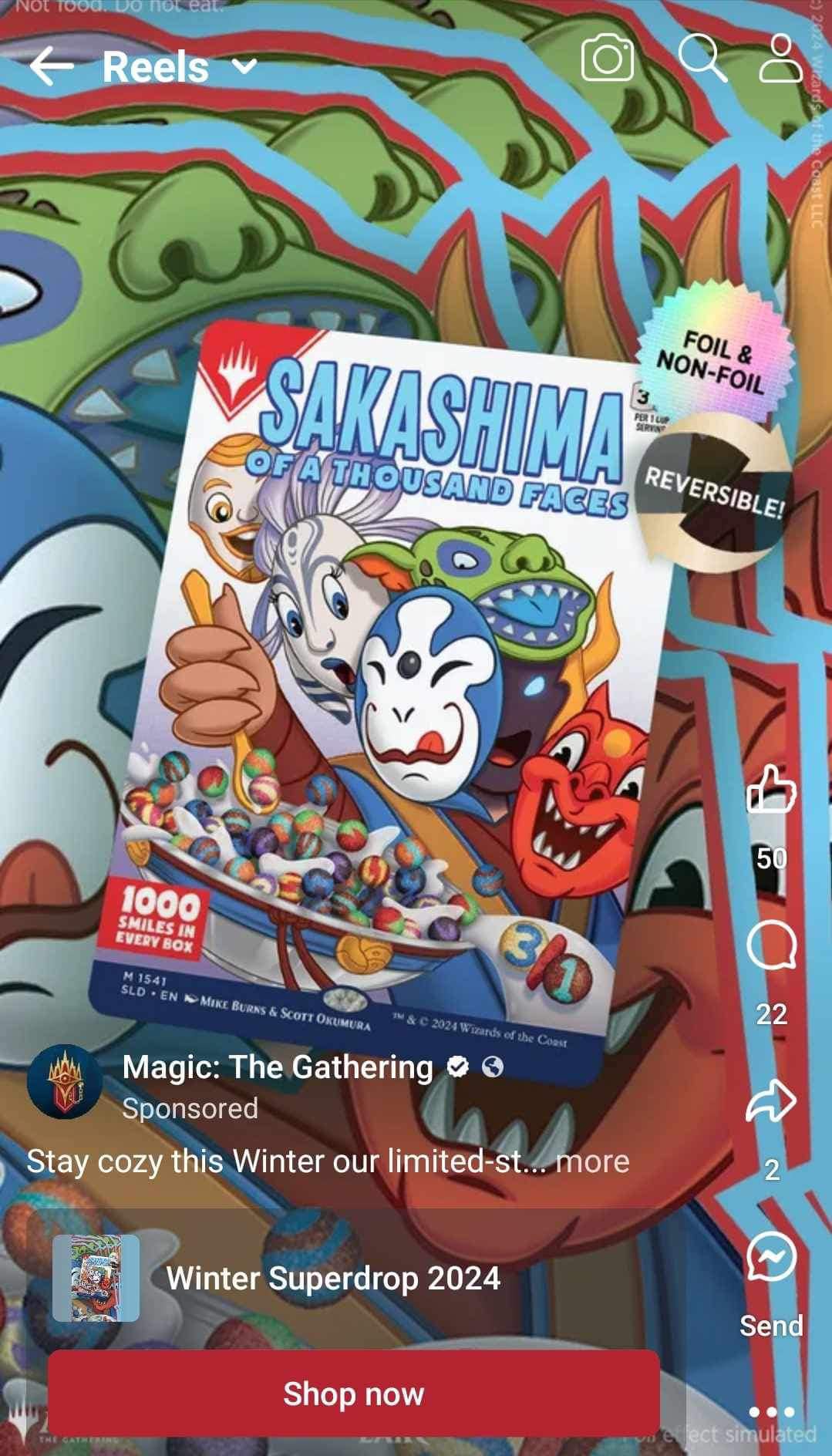 mtg cereal cards Magic The Gathering, Secret Lair: Just Add Milk  Card Monster Games MONSTER CEREALS COUNT CHOCULA Playing
