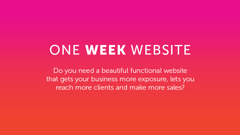 One Week Website