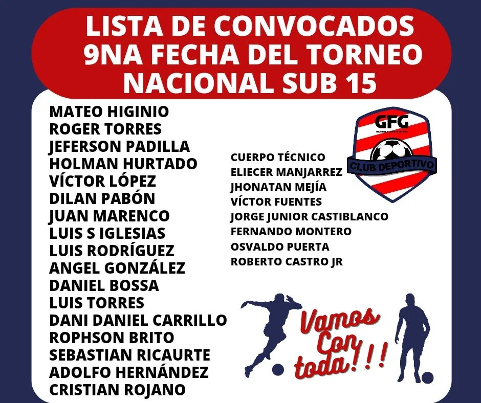 Nuestros guerreros tienen una fecha... - Club deportivo GFG | Facebook